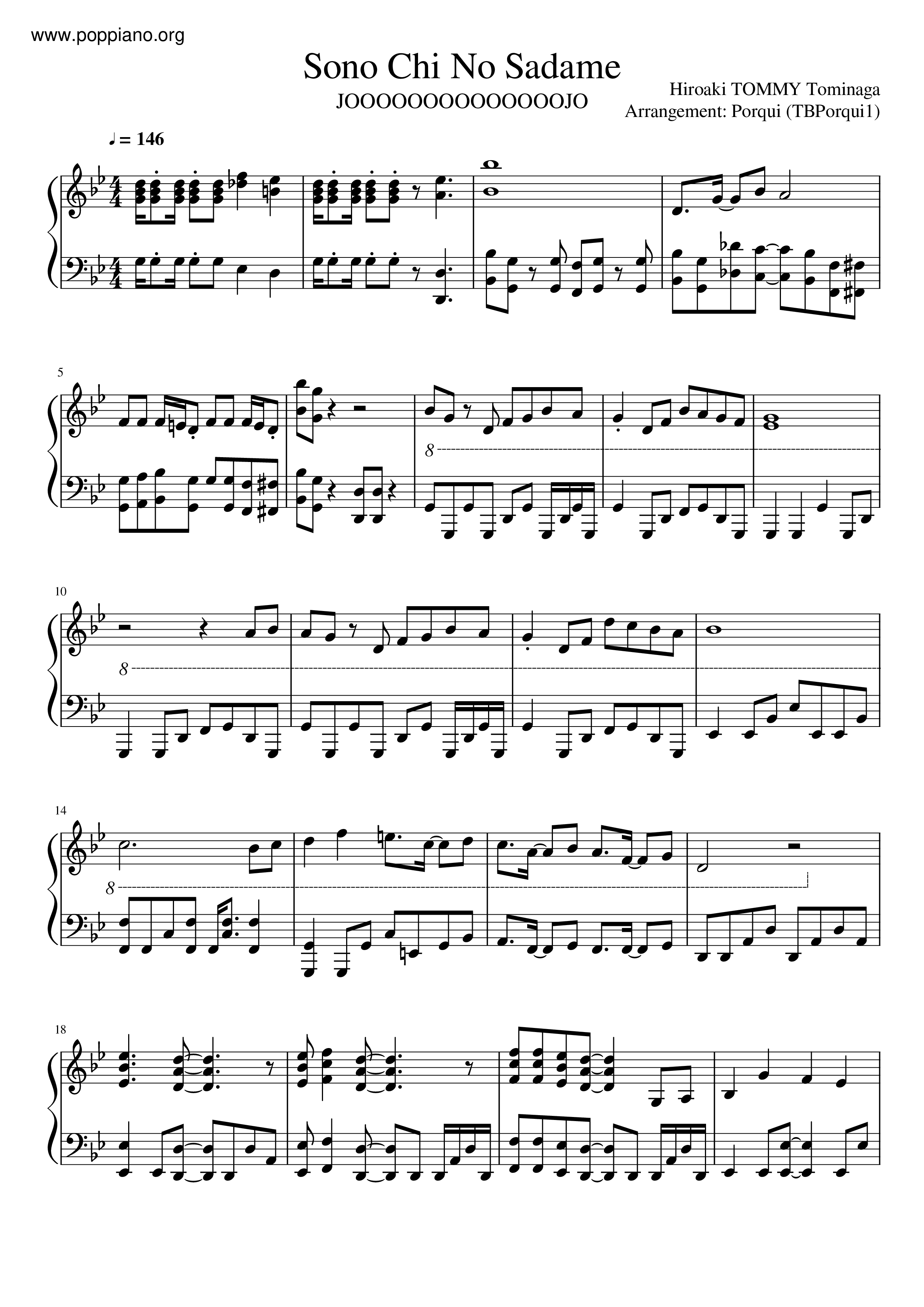 Sono Chi No Sadame Score