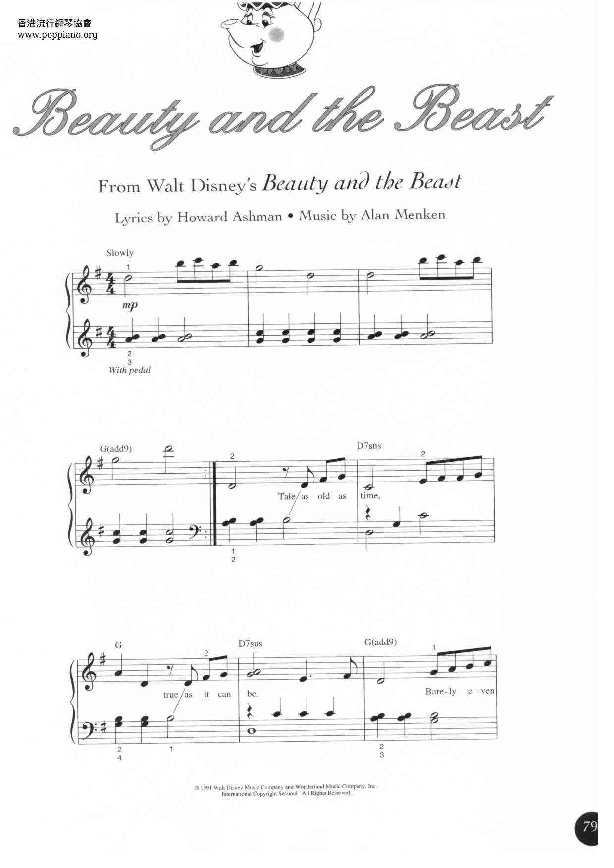 Beauty And The Beast Score