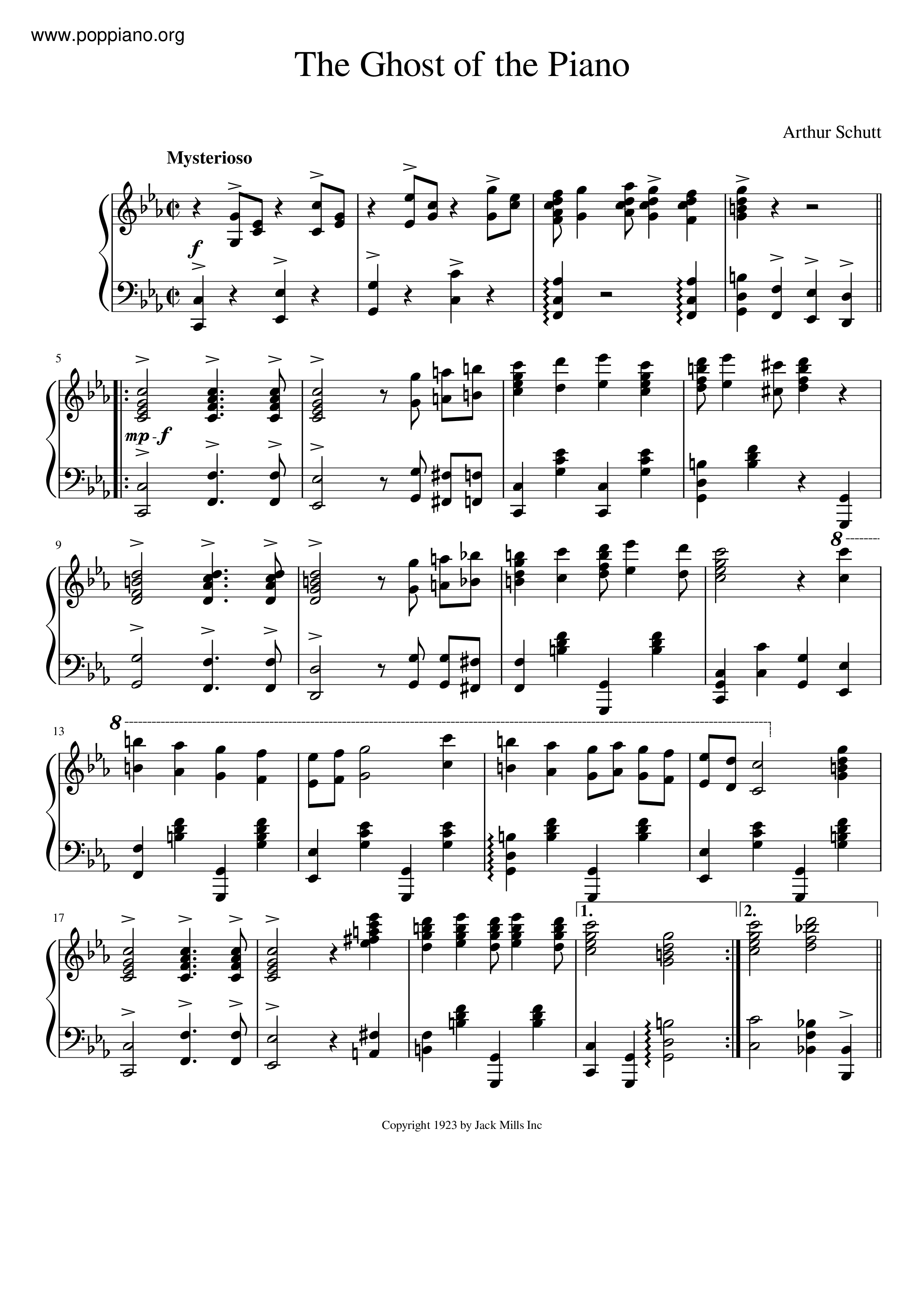 The Ghost Of The Piano琴譜