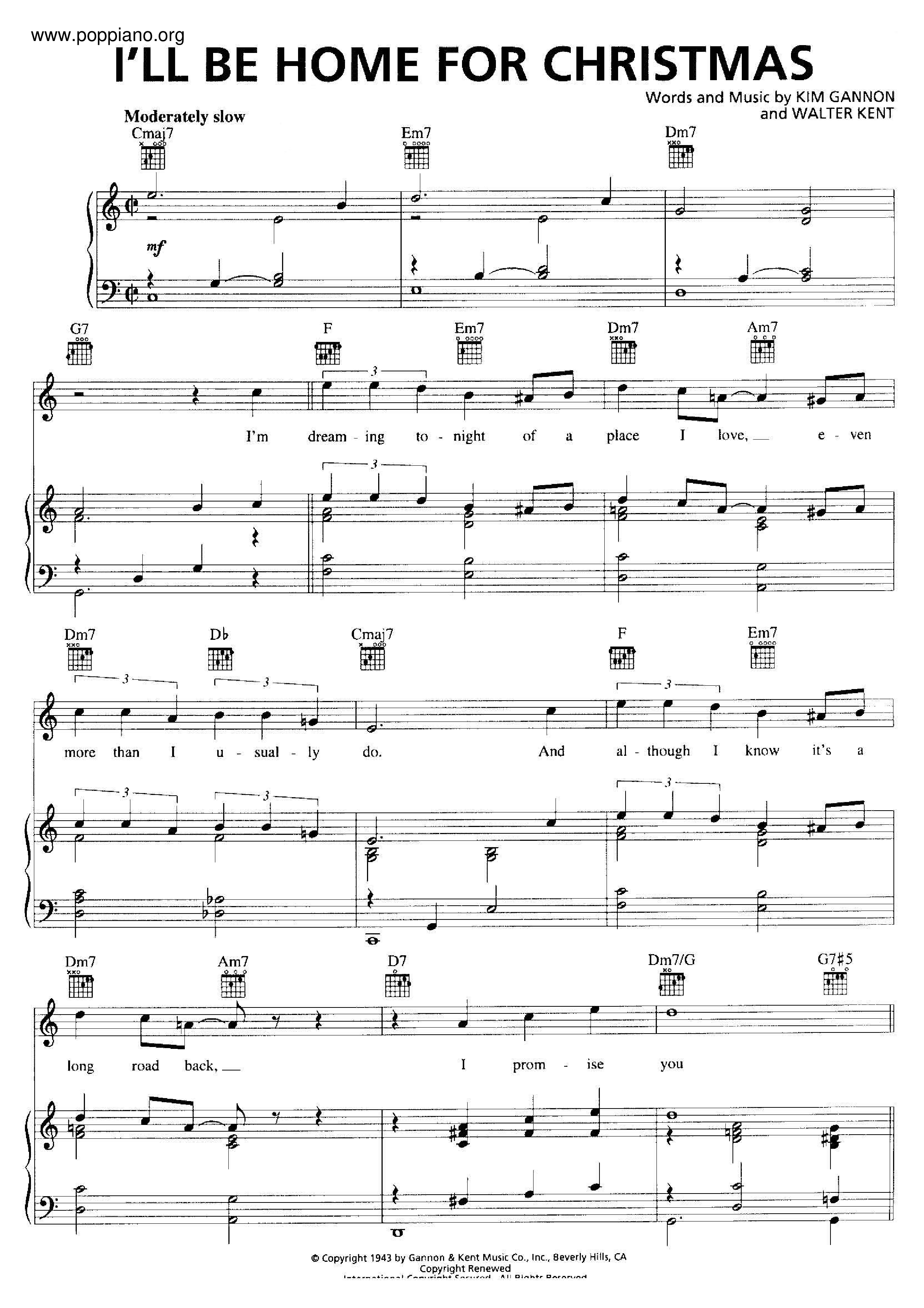 Michael Buble-I ll Be Home For Christmas Sheet Music pdf