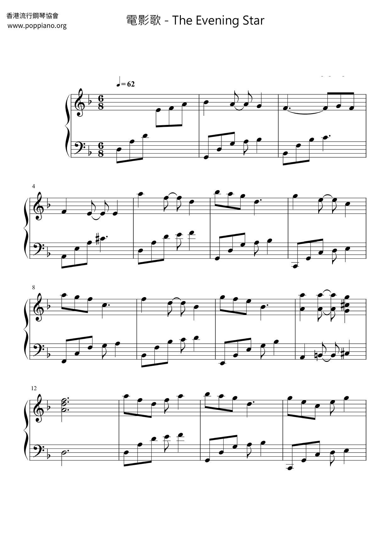 Evening Star Score