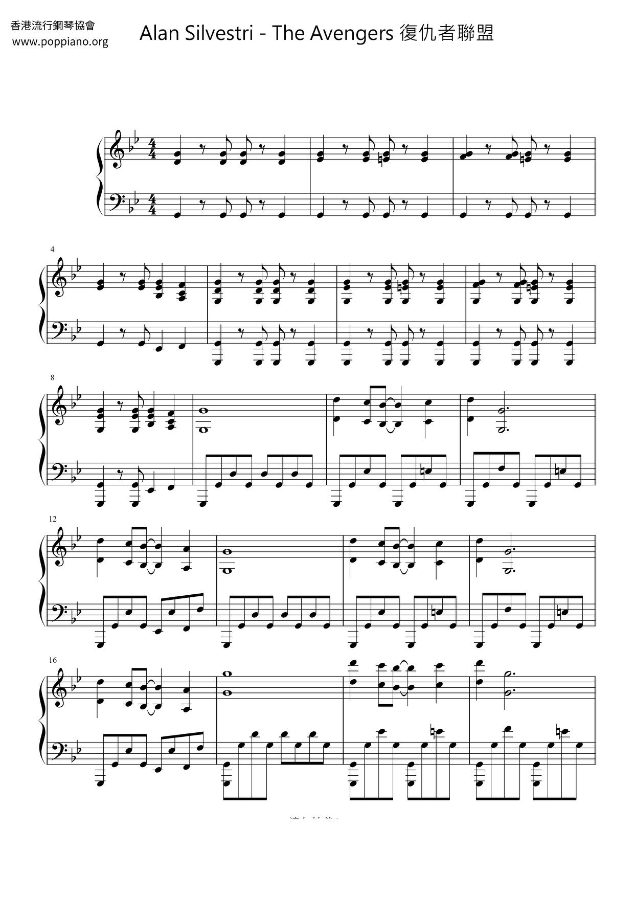 The Avengers Theme Score