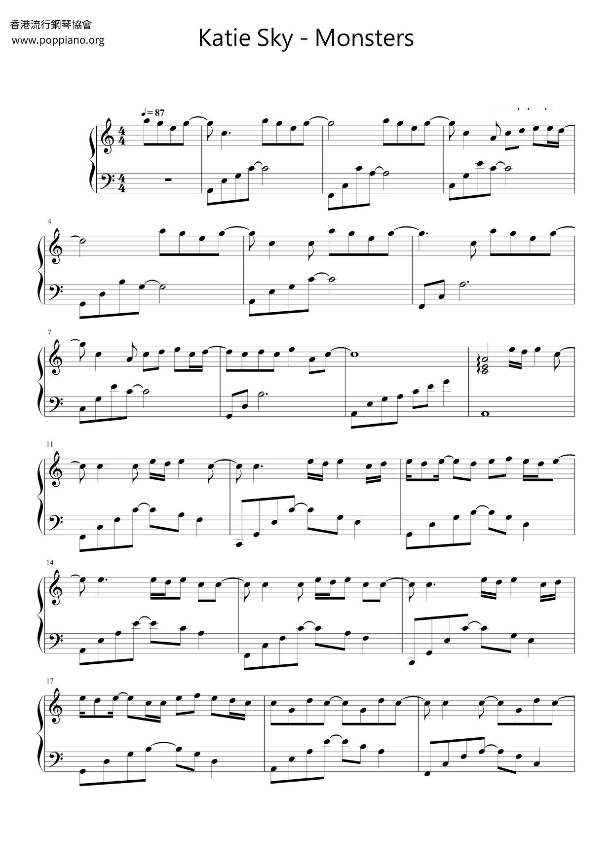 Free Monsters by James Blunt sheet music