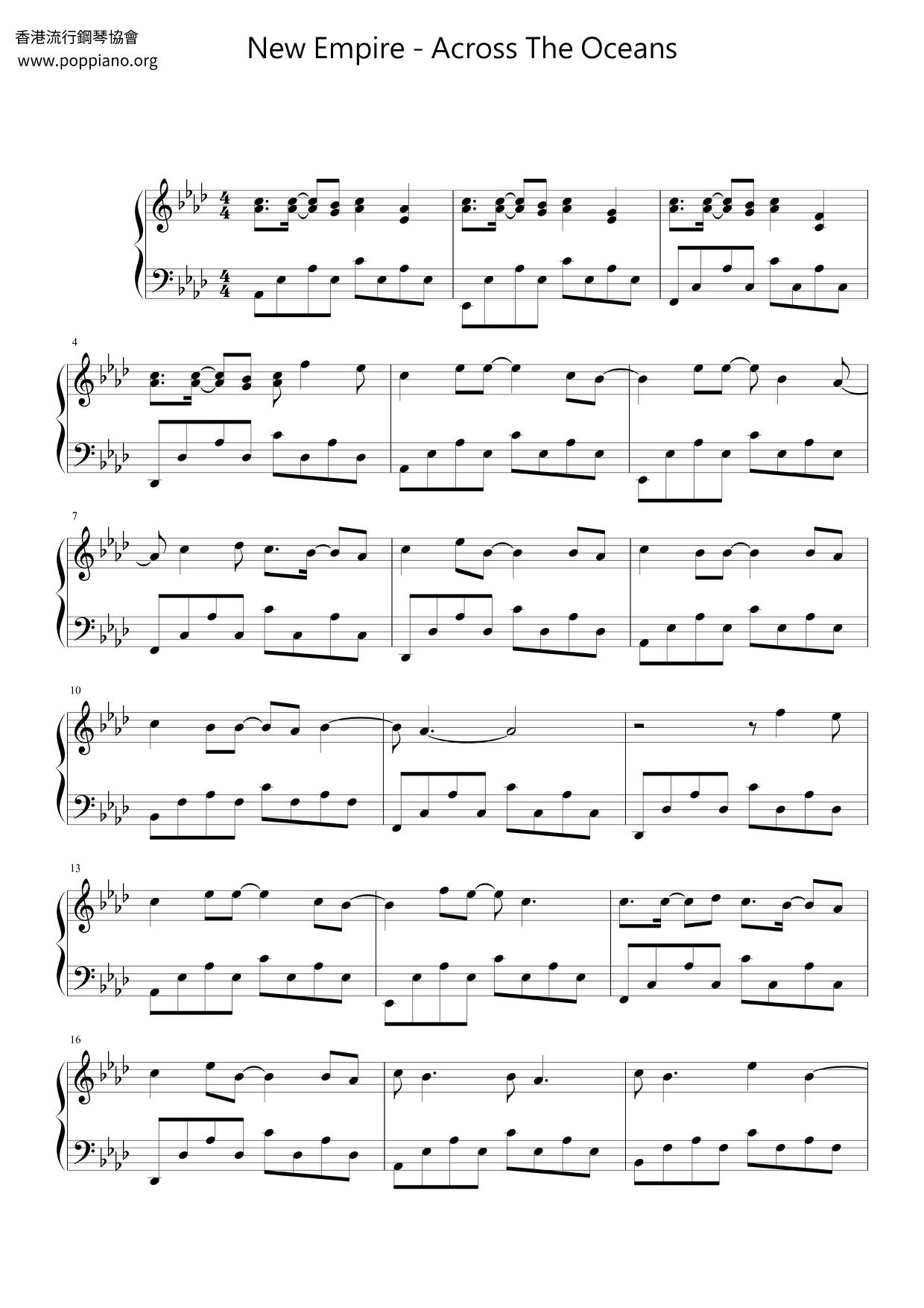Across the Oceans Score