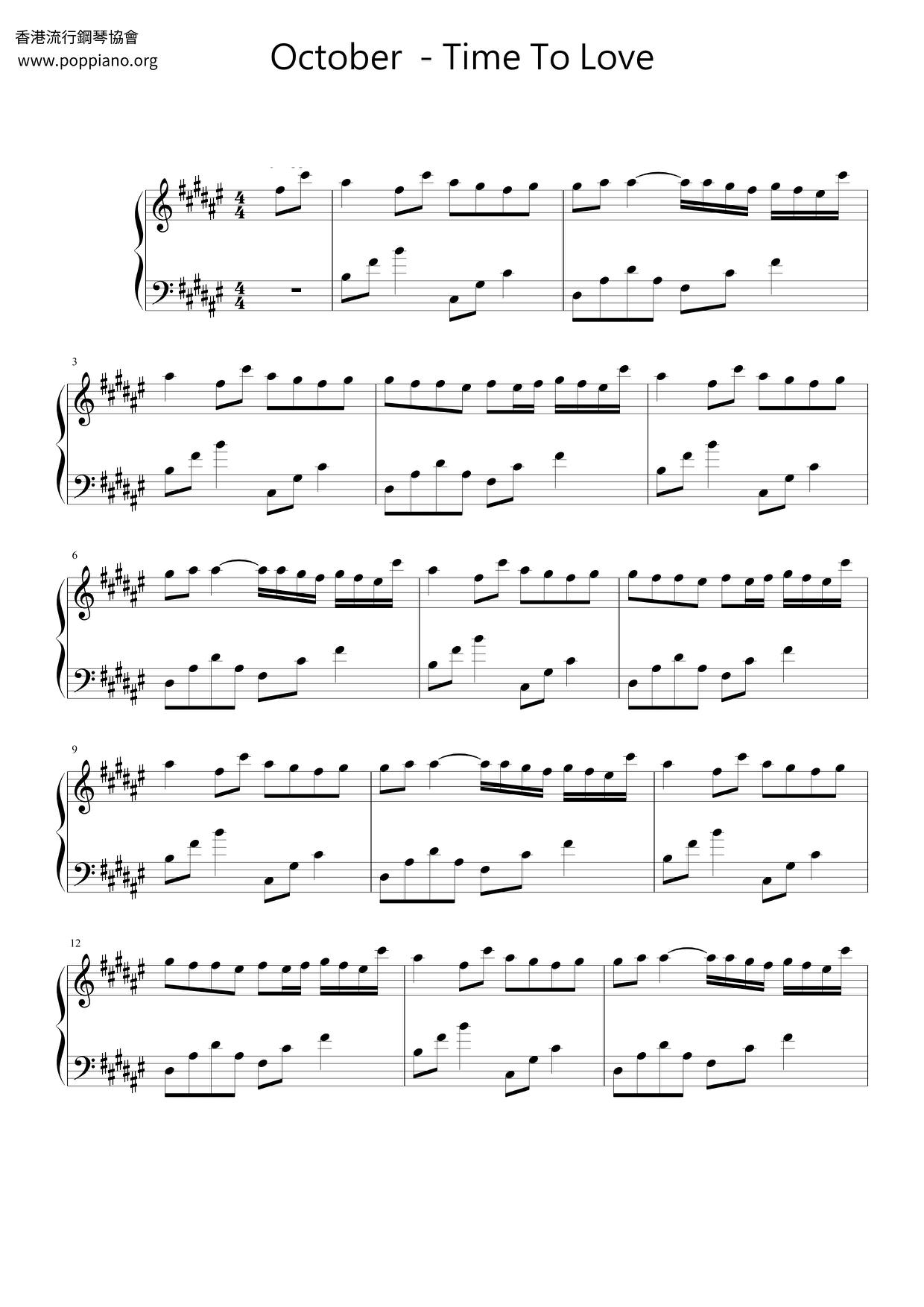 Time To Love Score