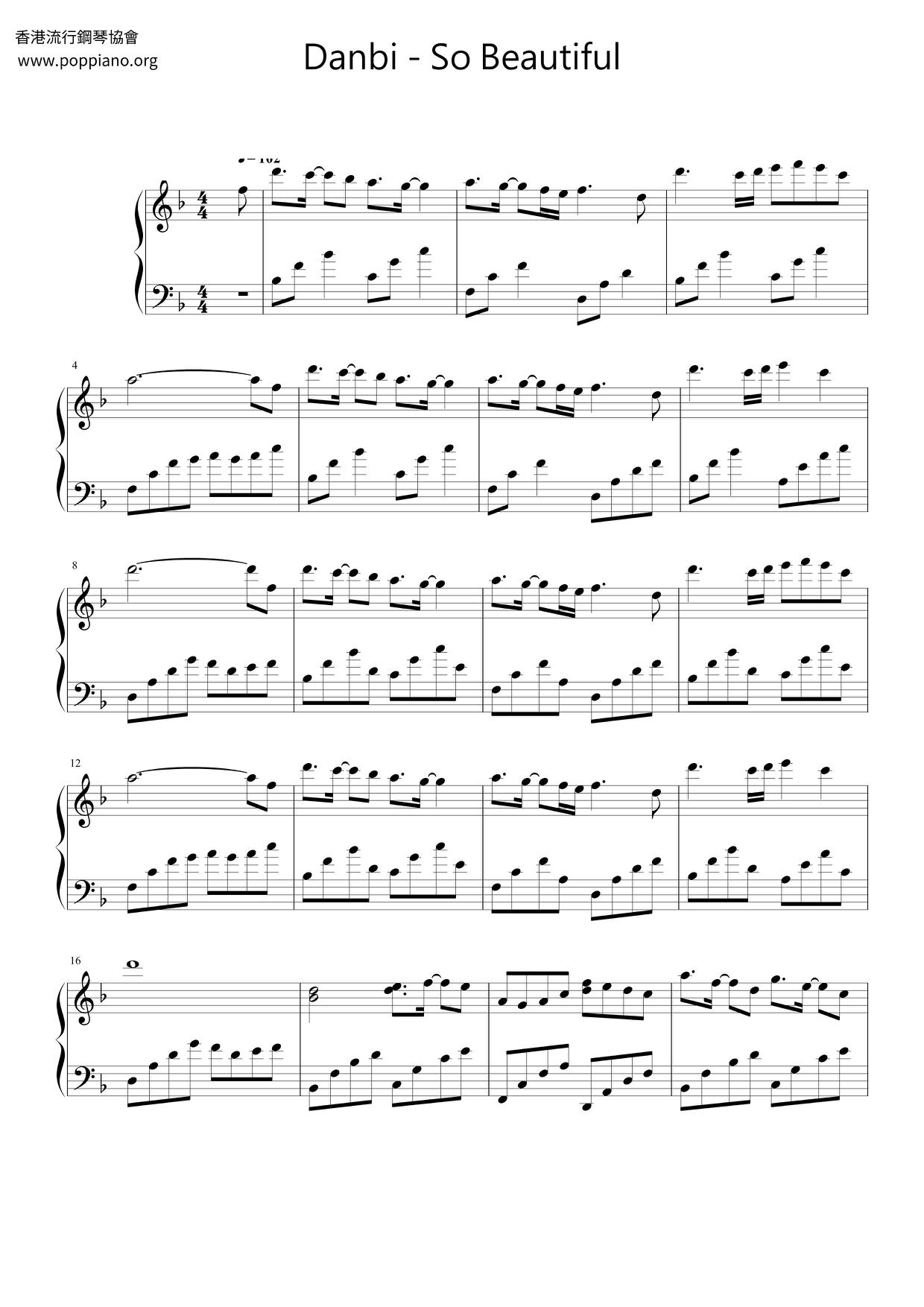 So Beautiful Score