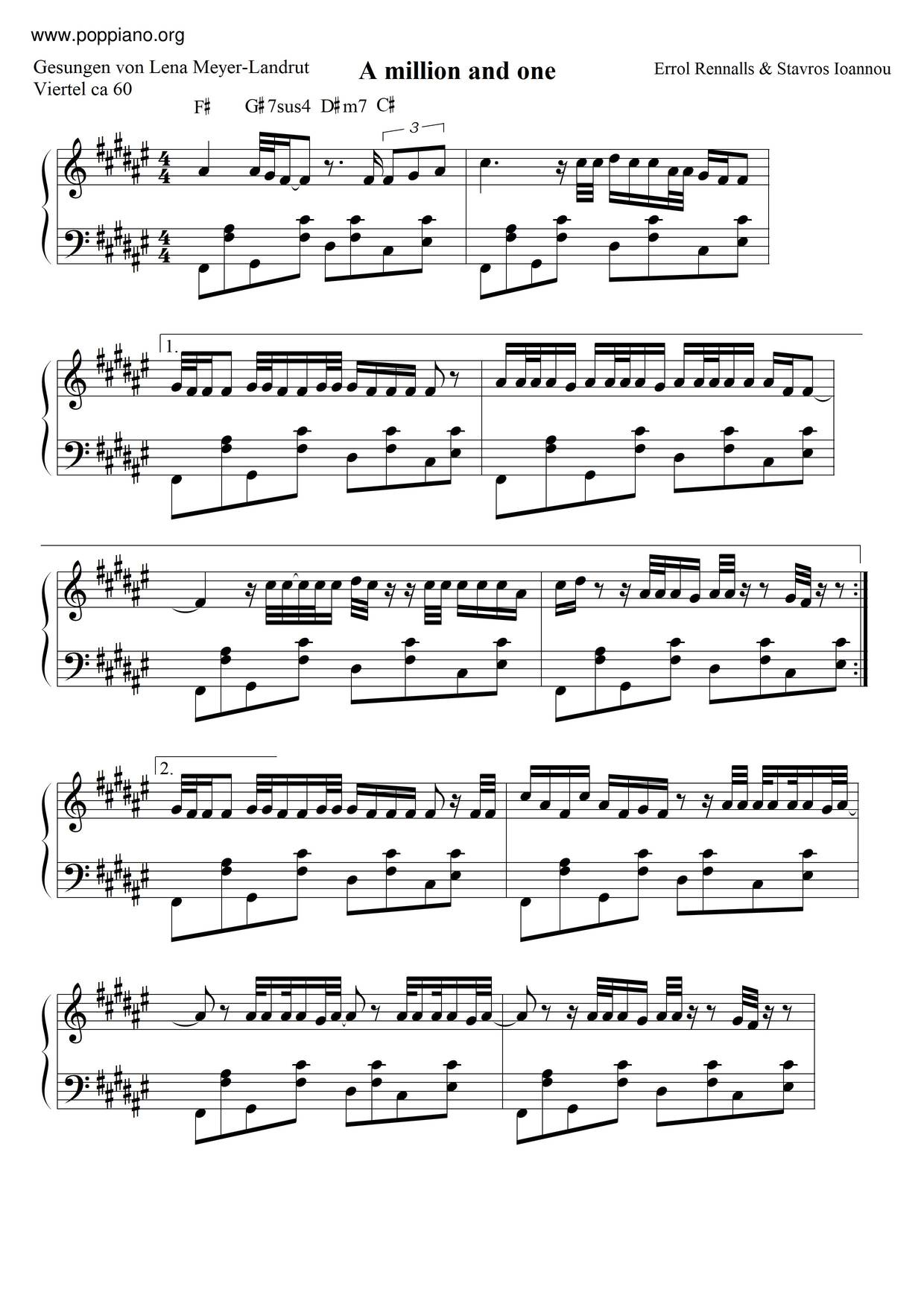 A Million And One Score