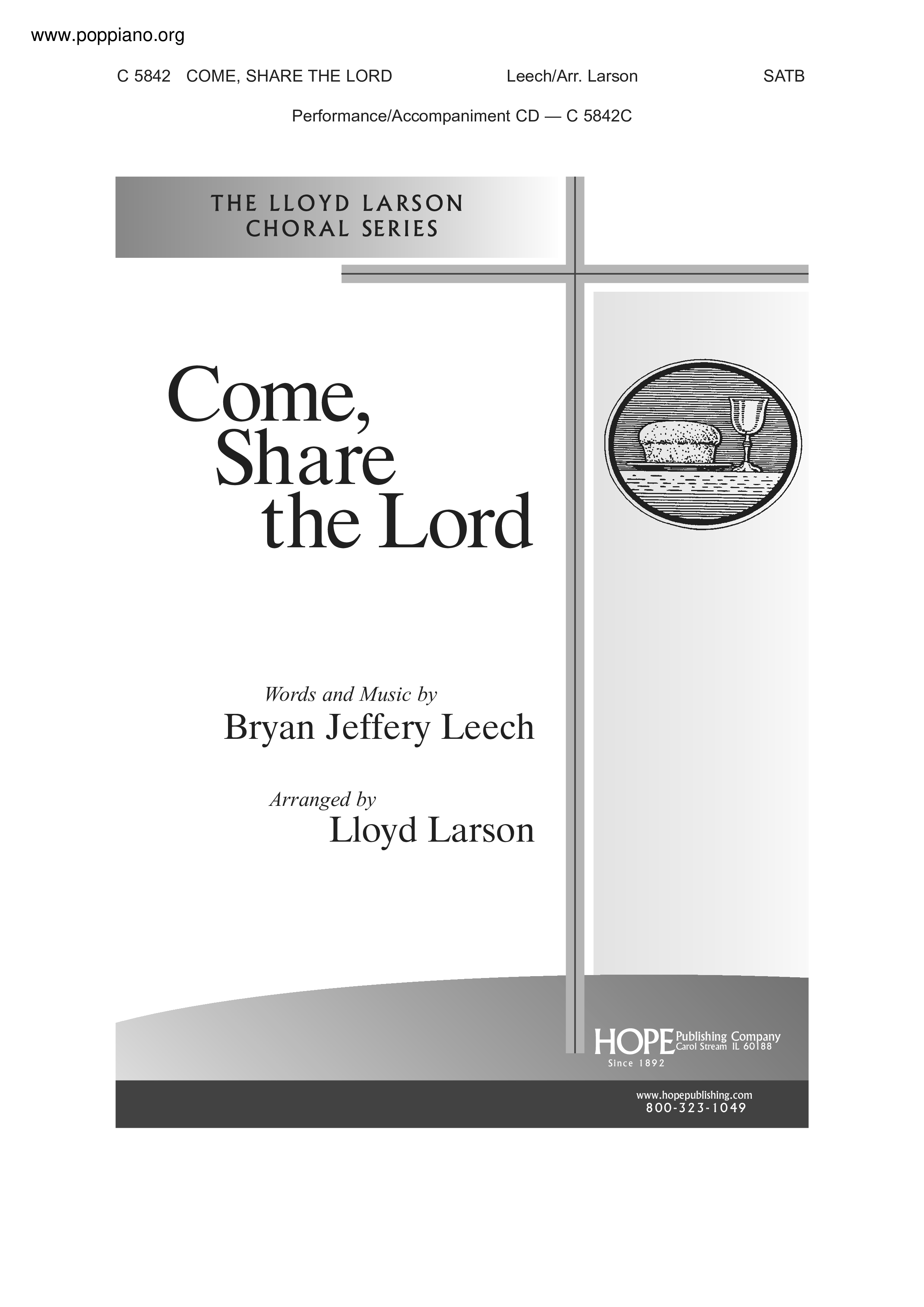 Come, Share The Lord Score