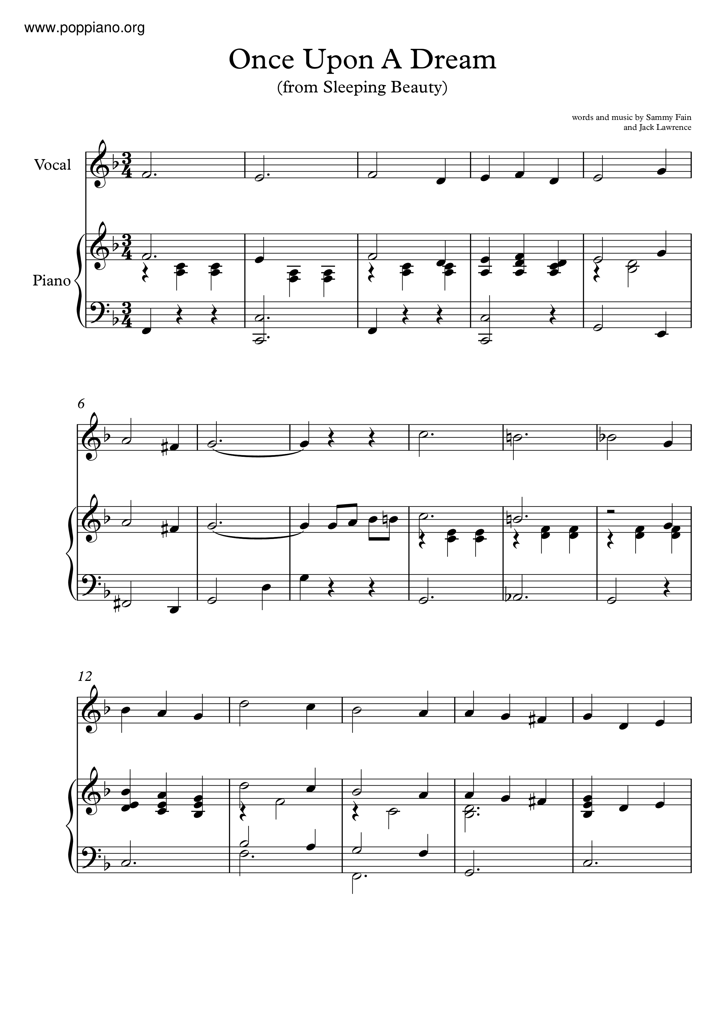 Sleeping Beauty-Once Upon A Dream Score