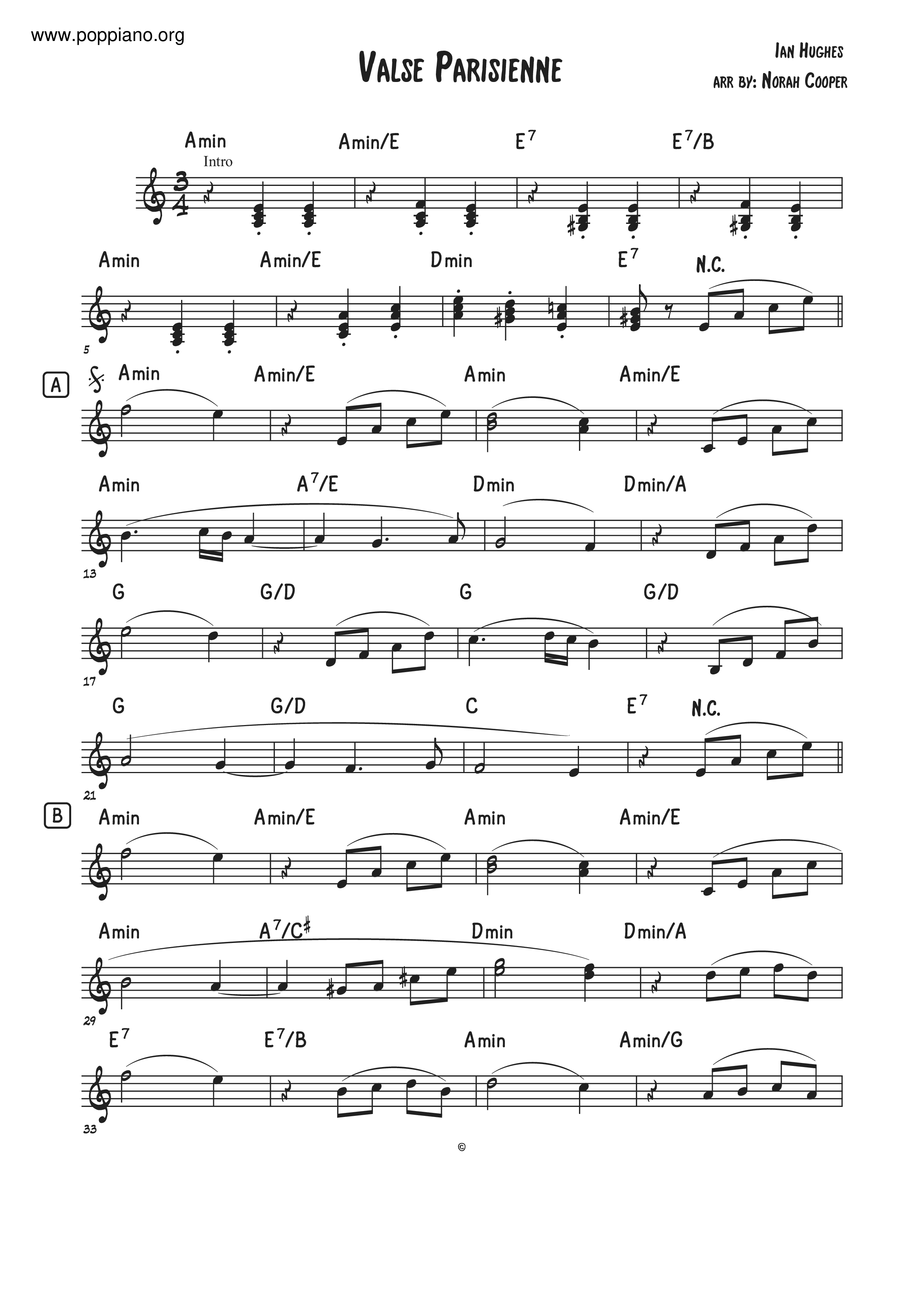 Valse Parisienne Score