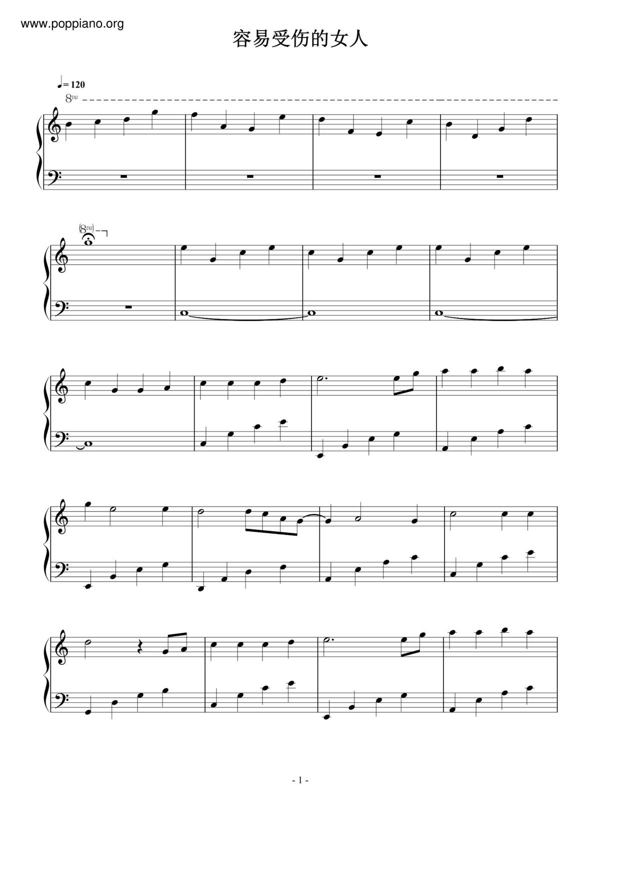 ☆ Tears For Fears-Woman In Chains Sheet Music pdf, - Free Score Download ☆