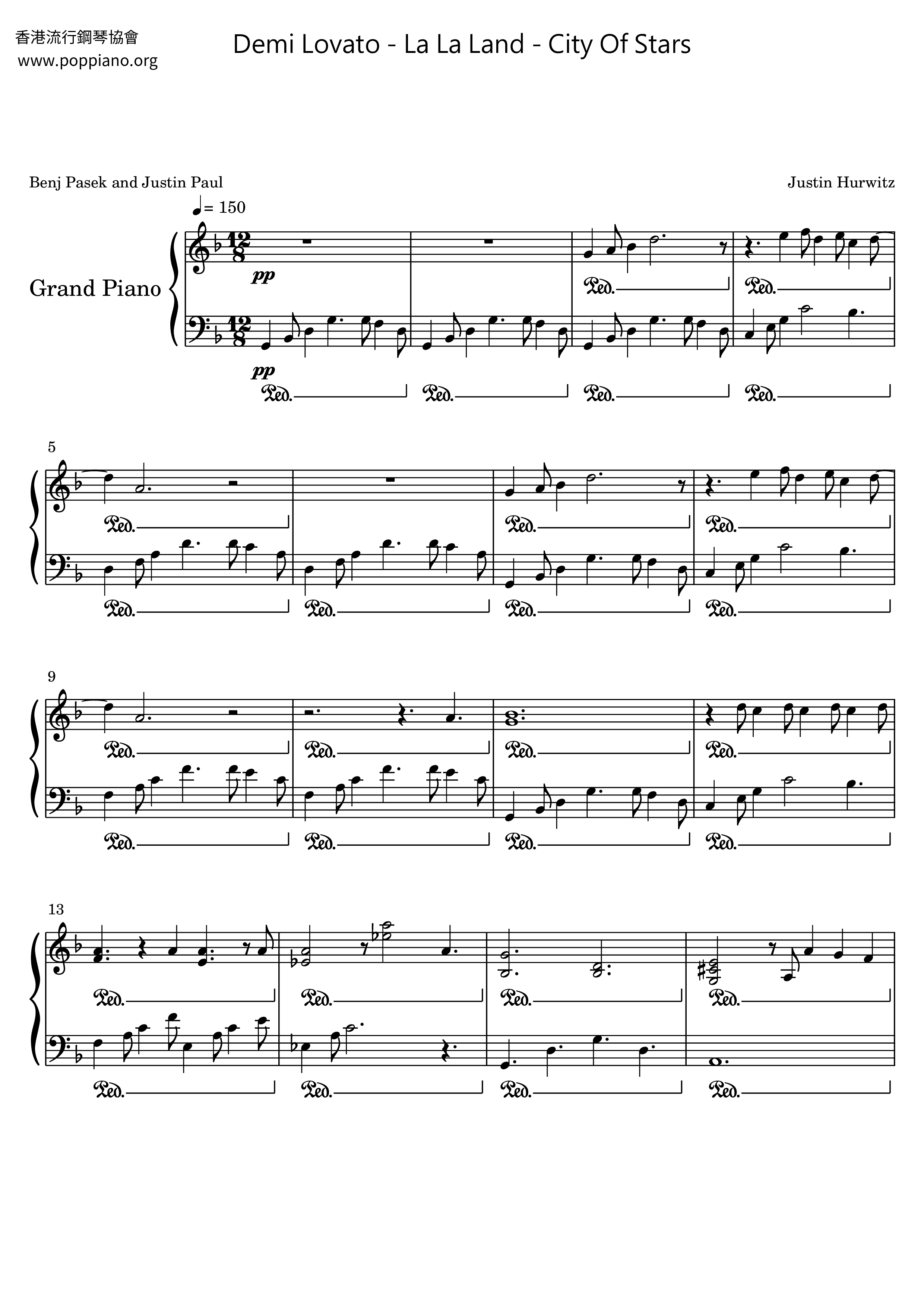 ☆ Demi Lovato-La La Land - City Of Stars Sheet Music pdf, - Free Score  Download ☆
