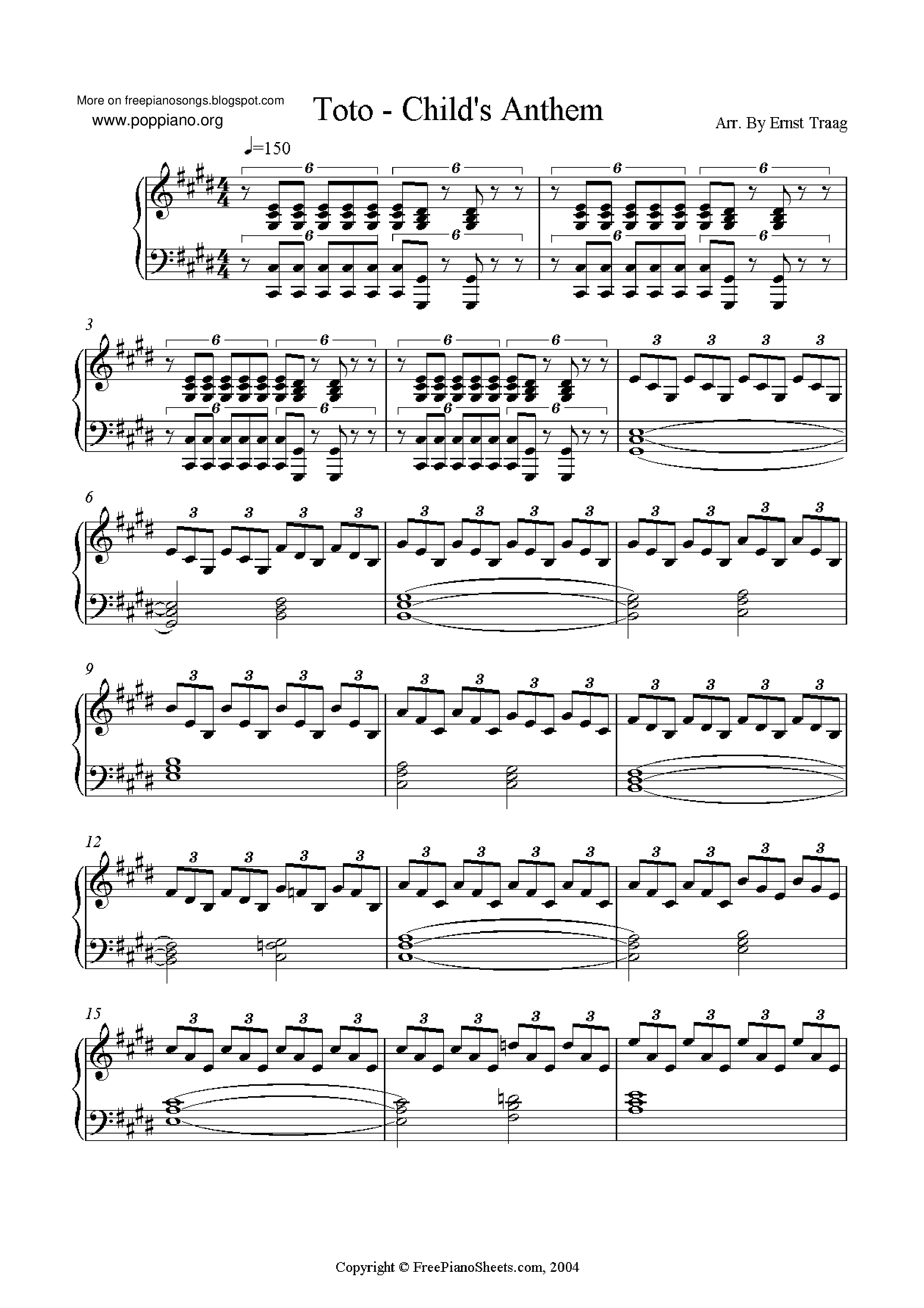 Child's Anthem Score