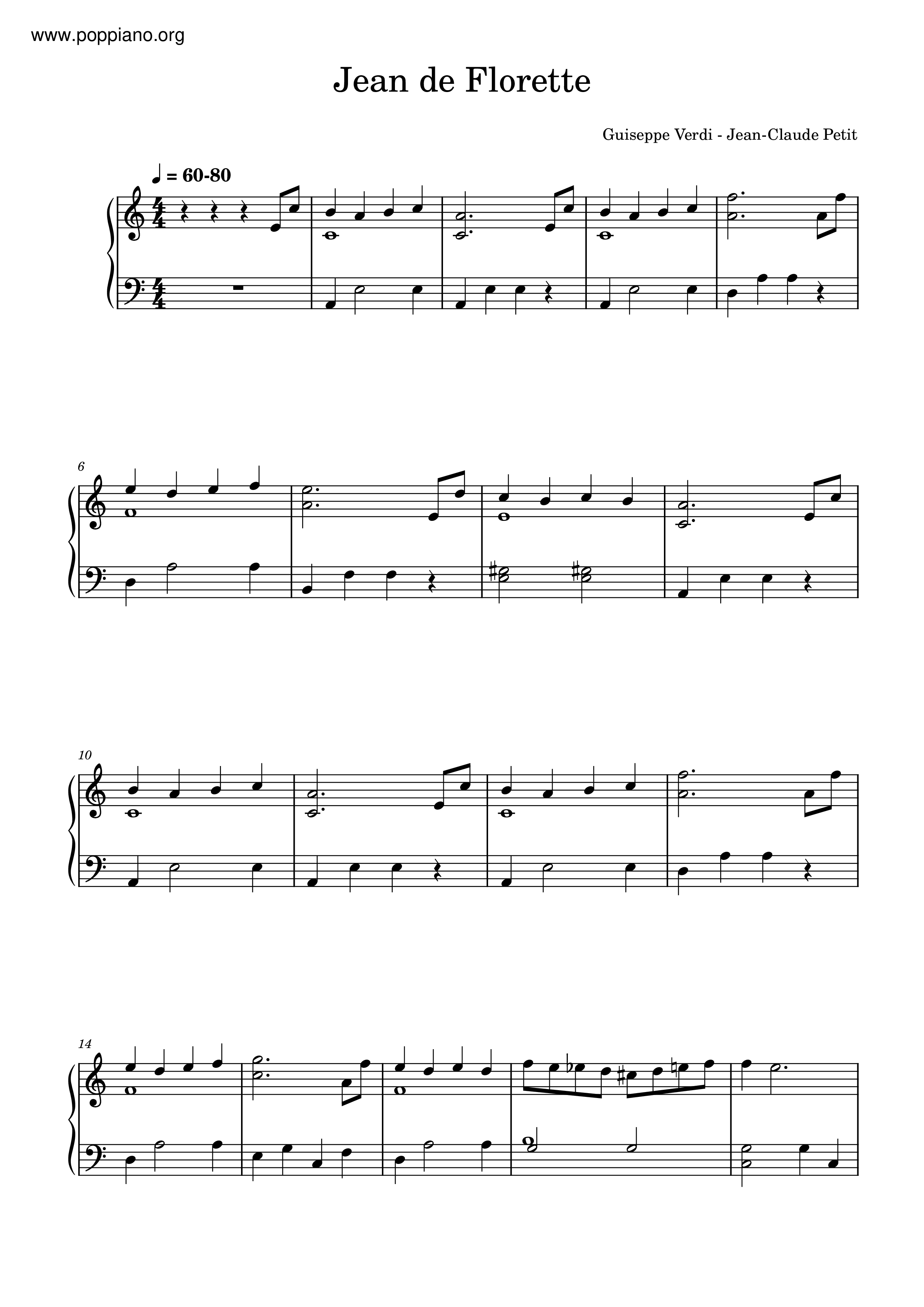 Jean De Florette Score