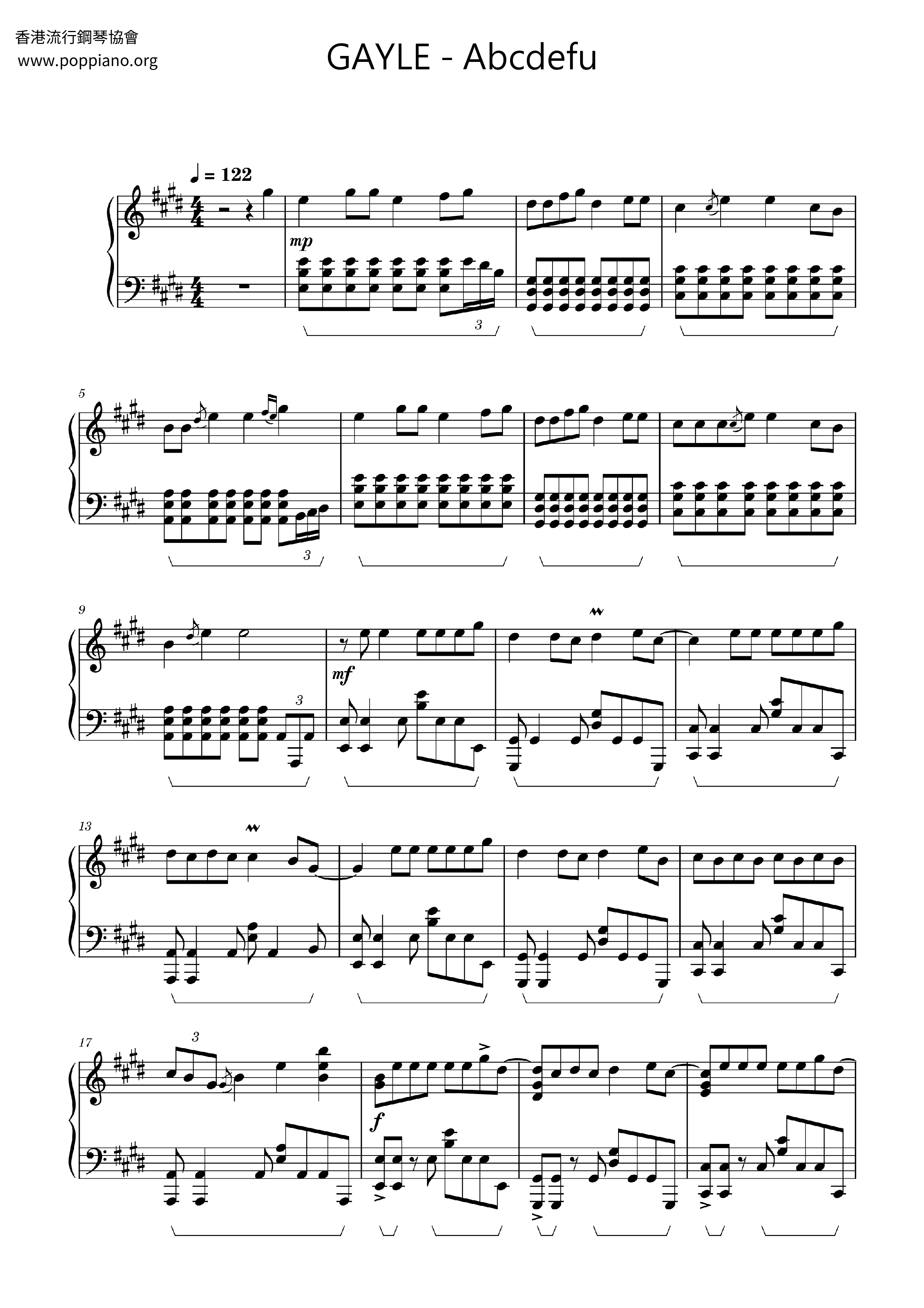 abcdefu Score