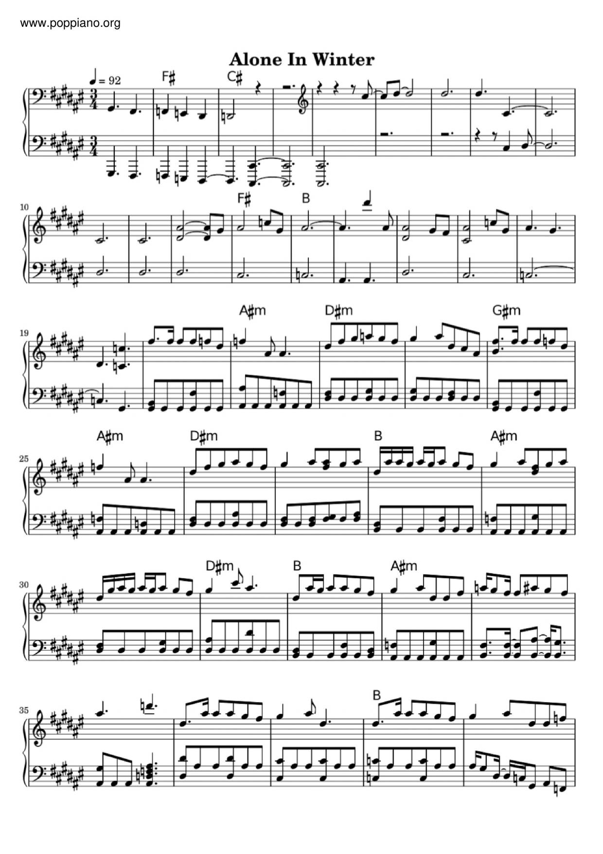 HANN (Alone In Winter) Score