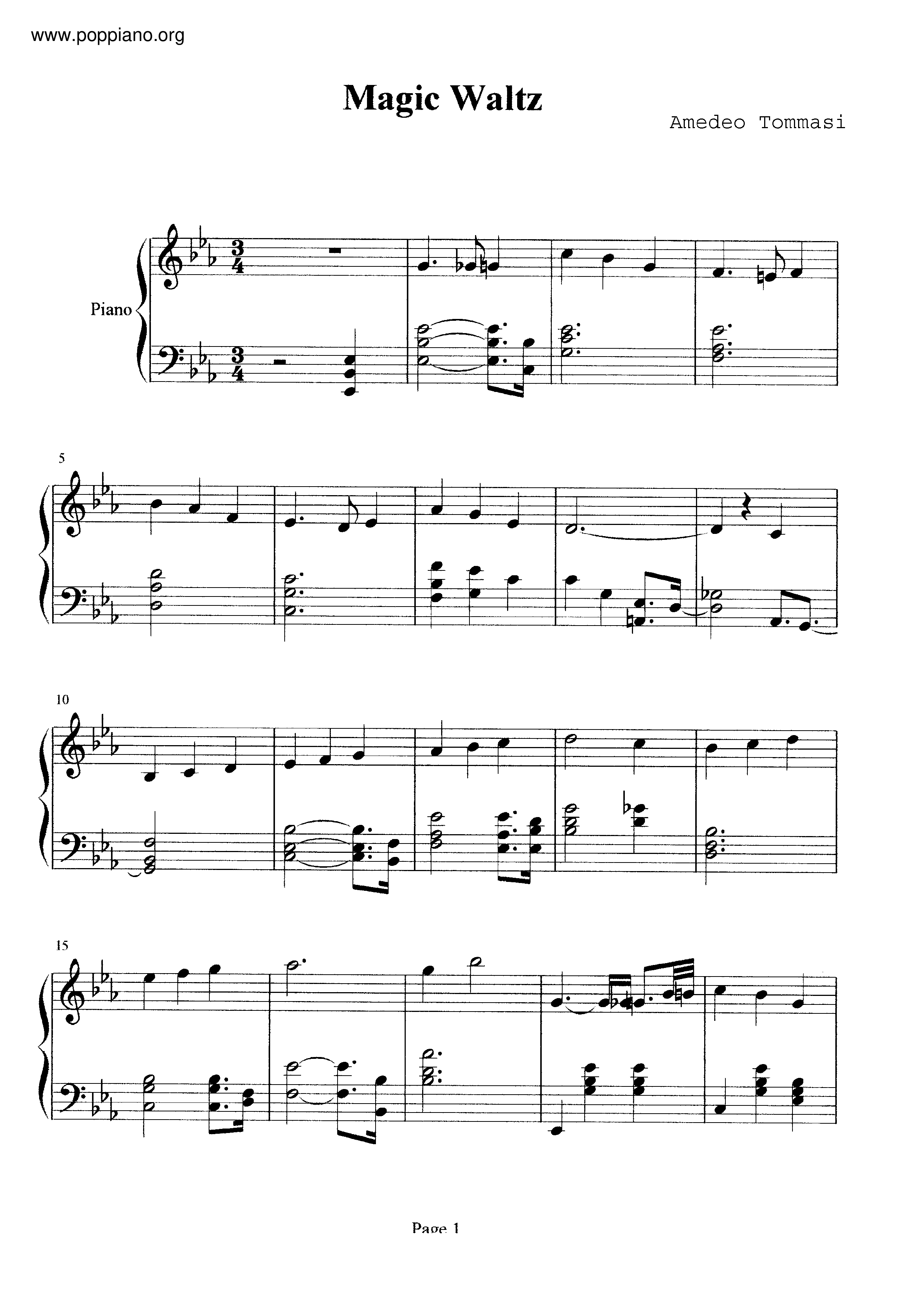 Legend Of 1900 - Magic Waltz Score