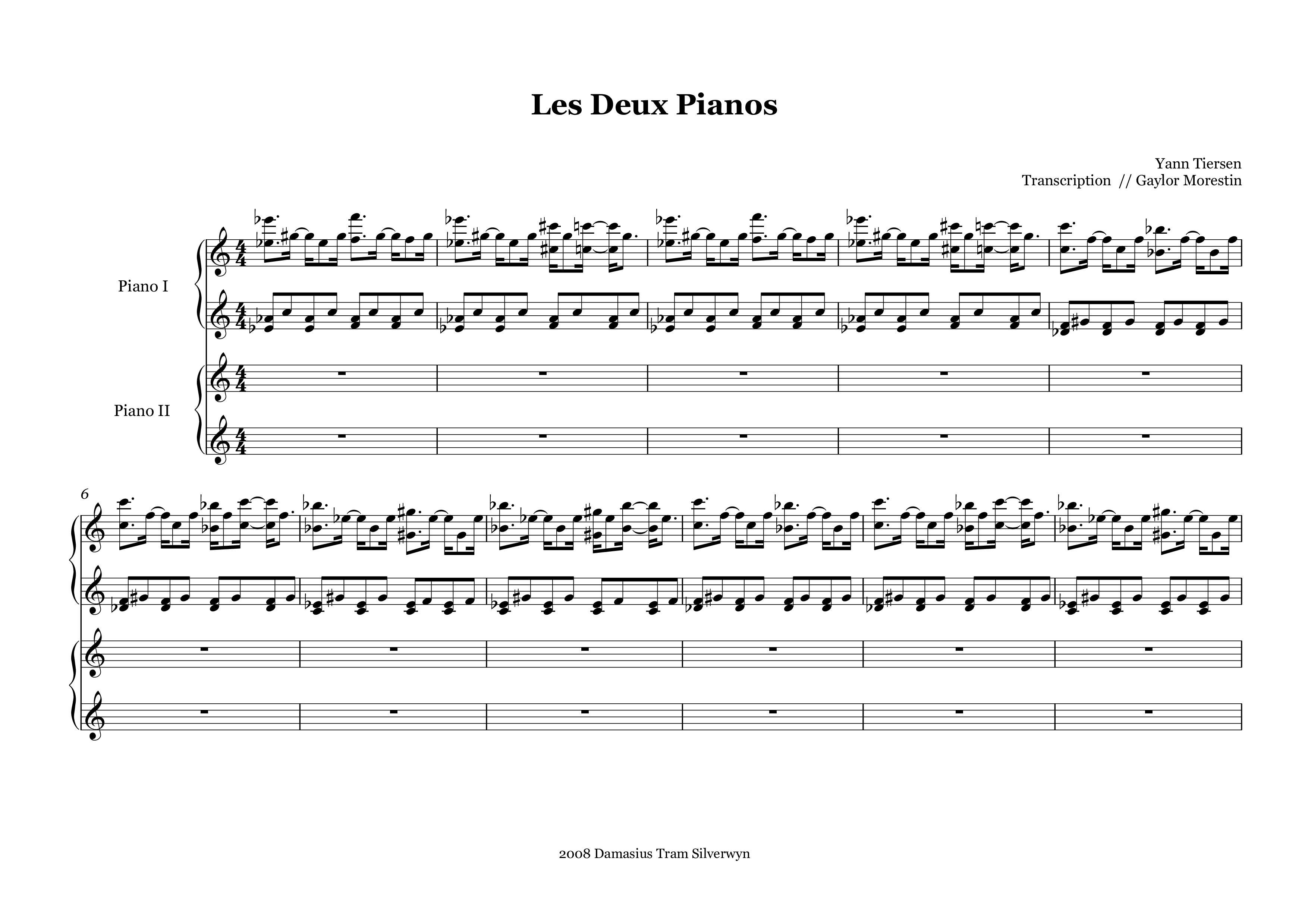 Les Deux Pianosピアノ譜