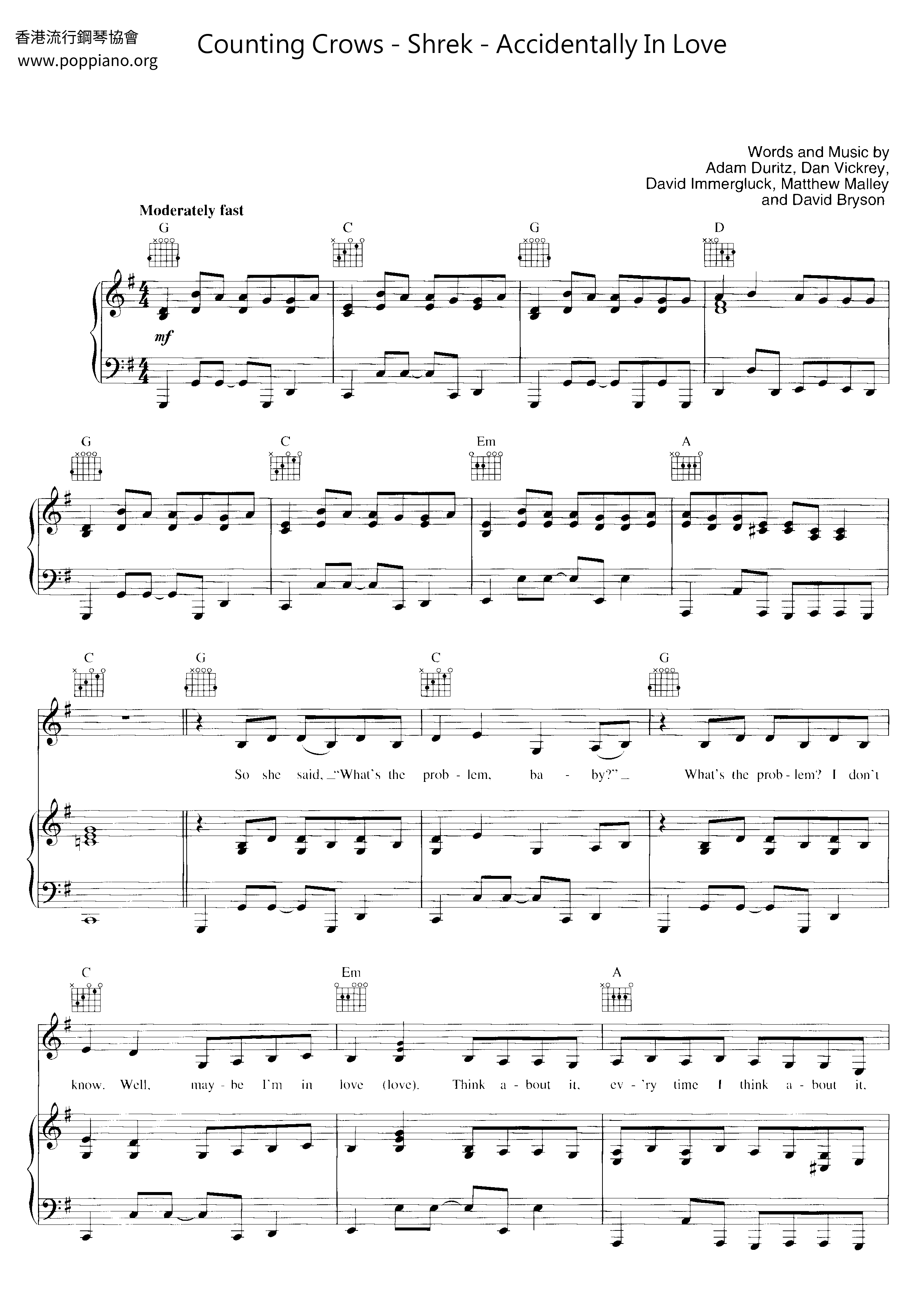 Shrek - Accidentally In Love Score