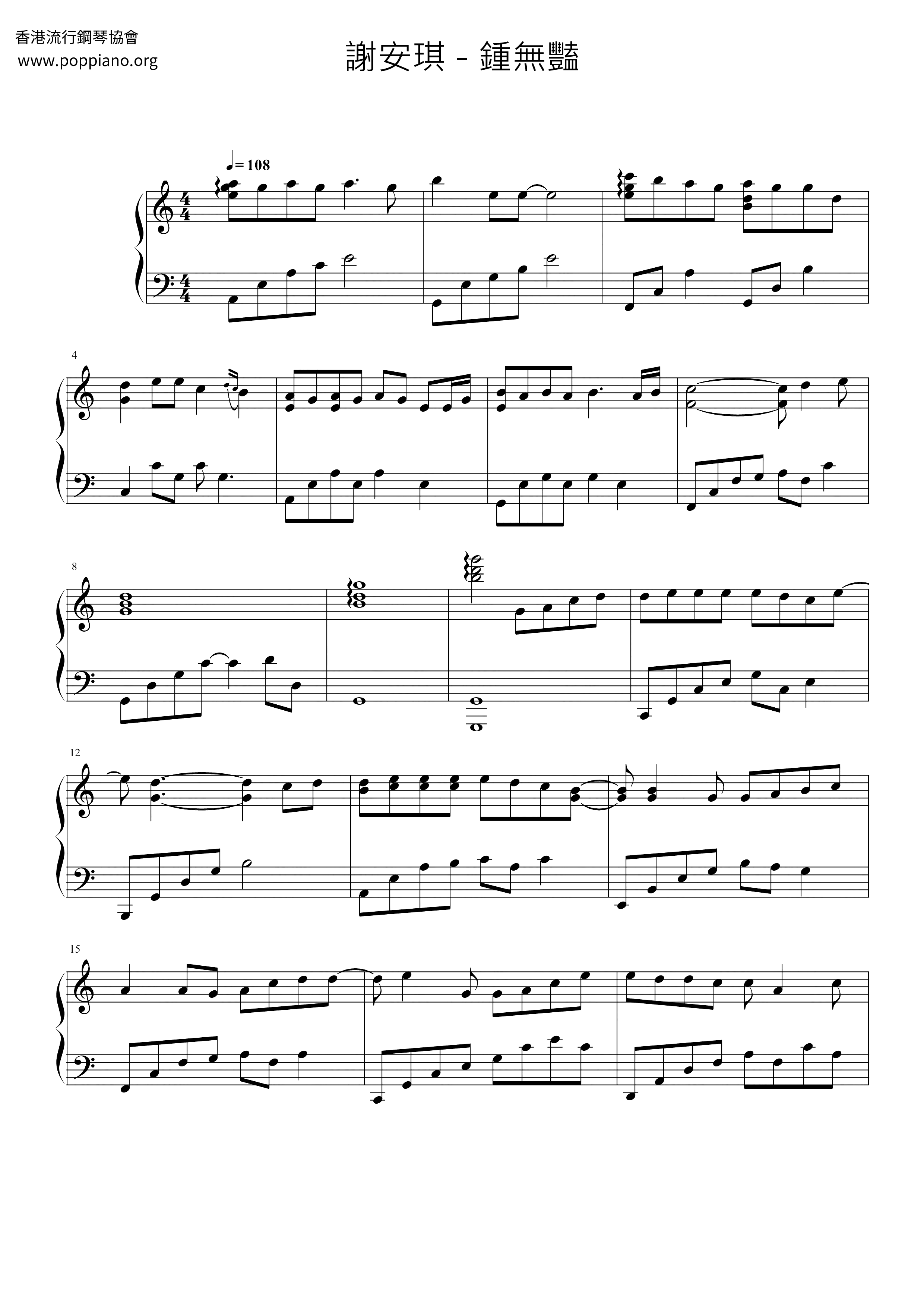 Zhong Wu Yan Score