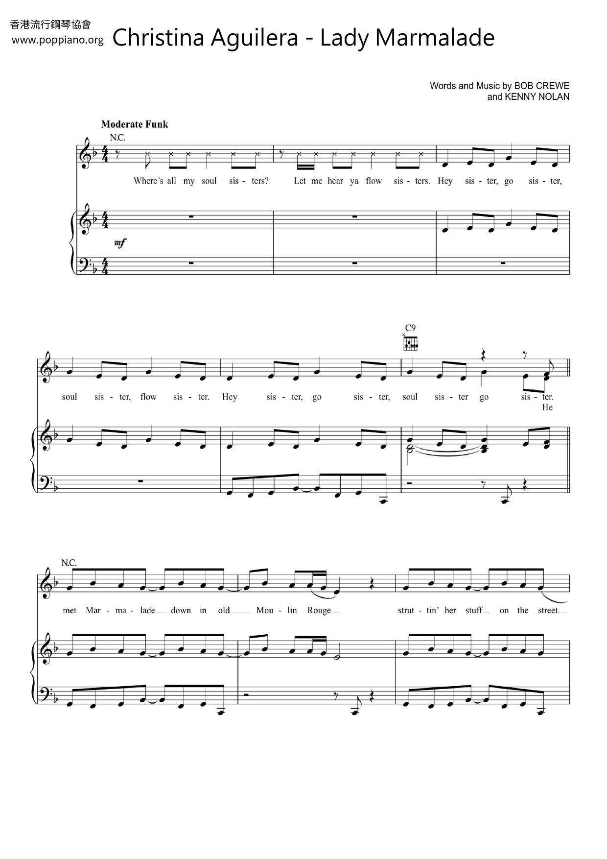 Lady Marmalade - From Moulin Rouge Score