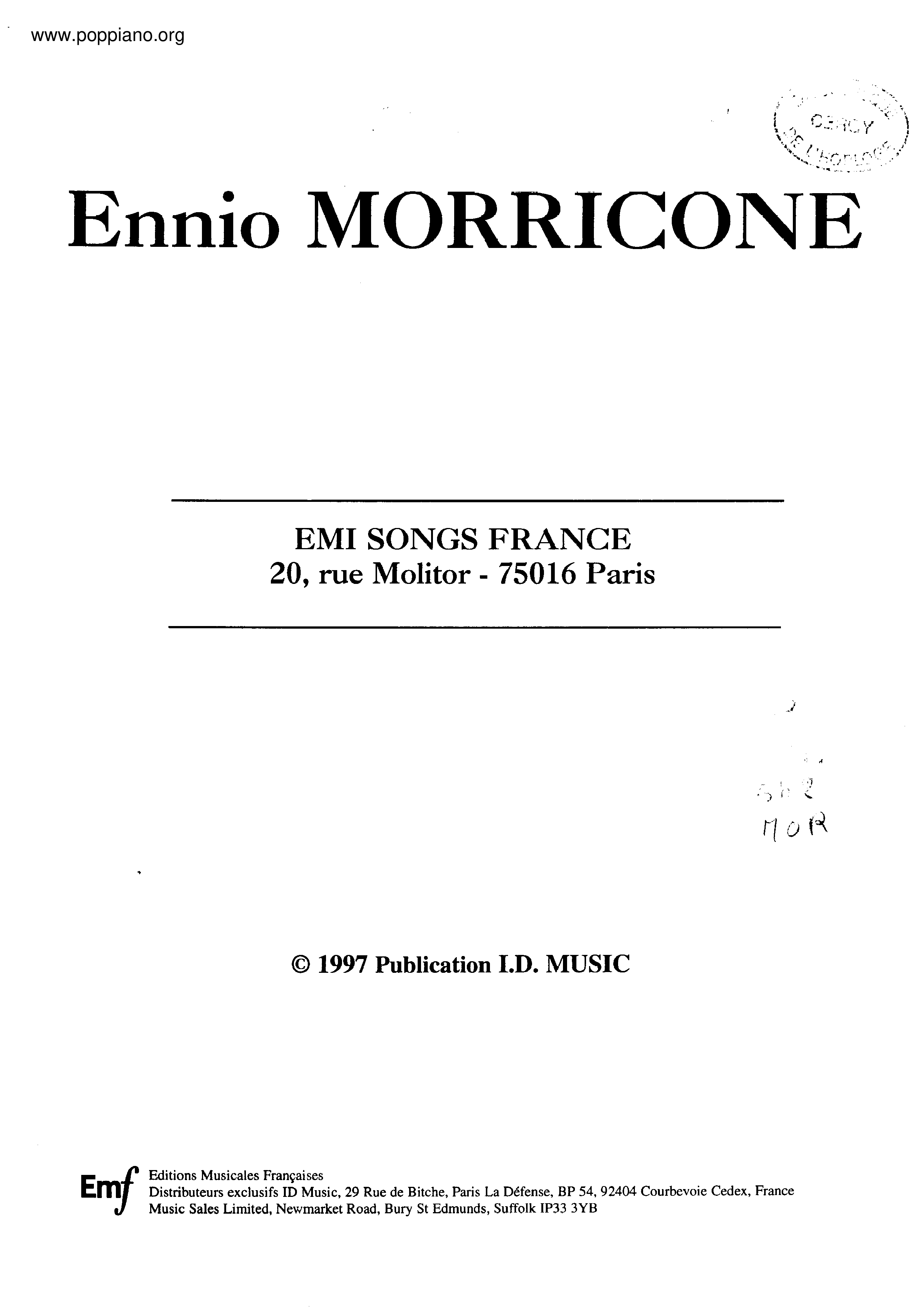 Emi Songs France 68 Pages Score
