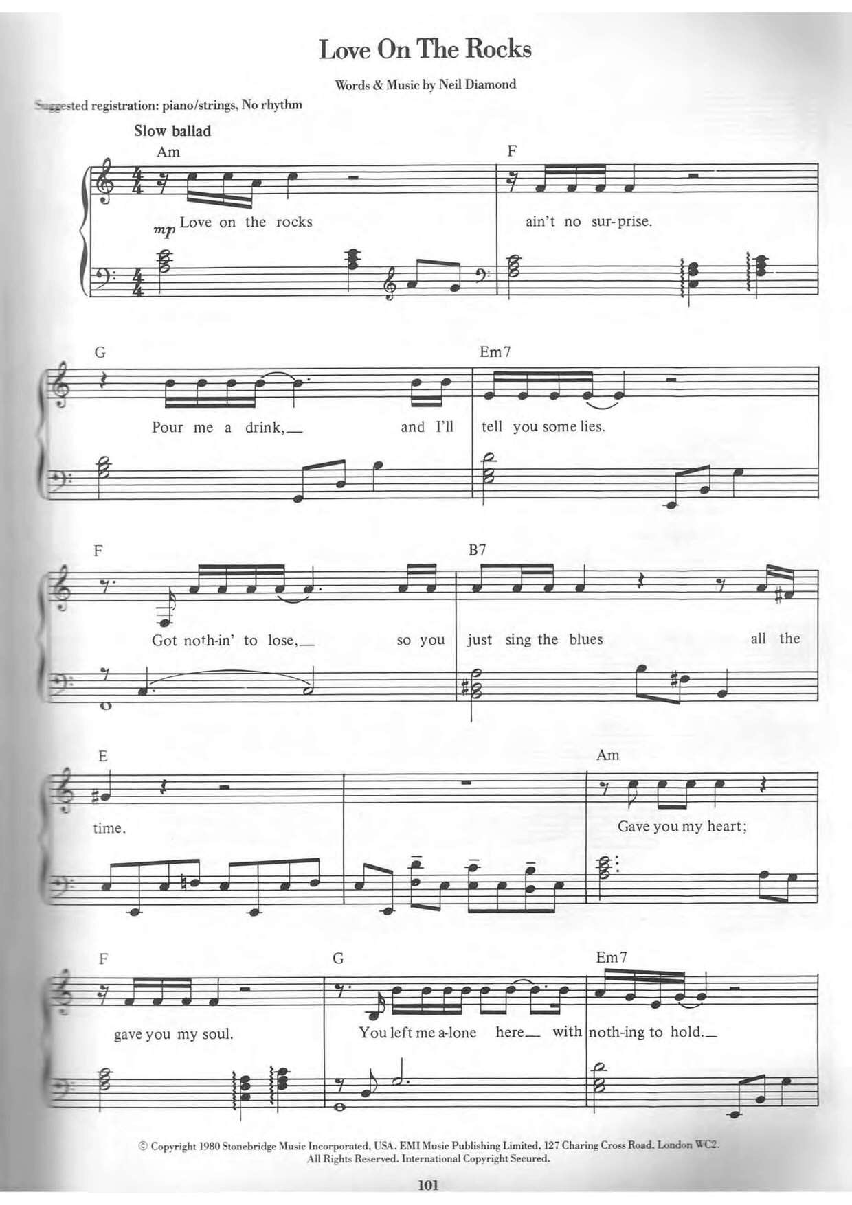Love On The Rocks Score