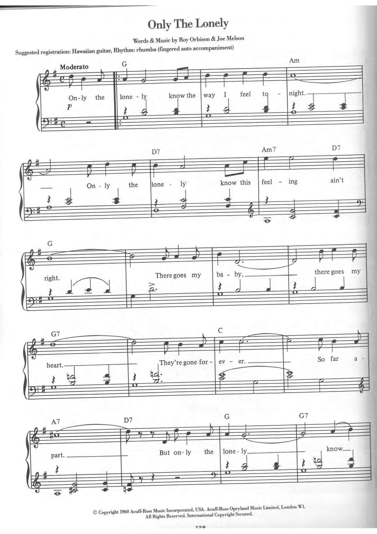Only The Lonely Score
