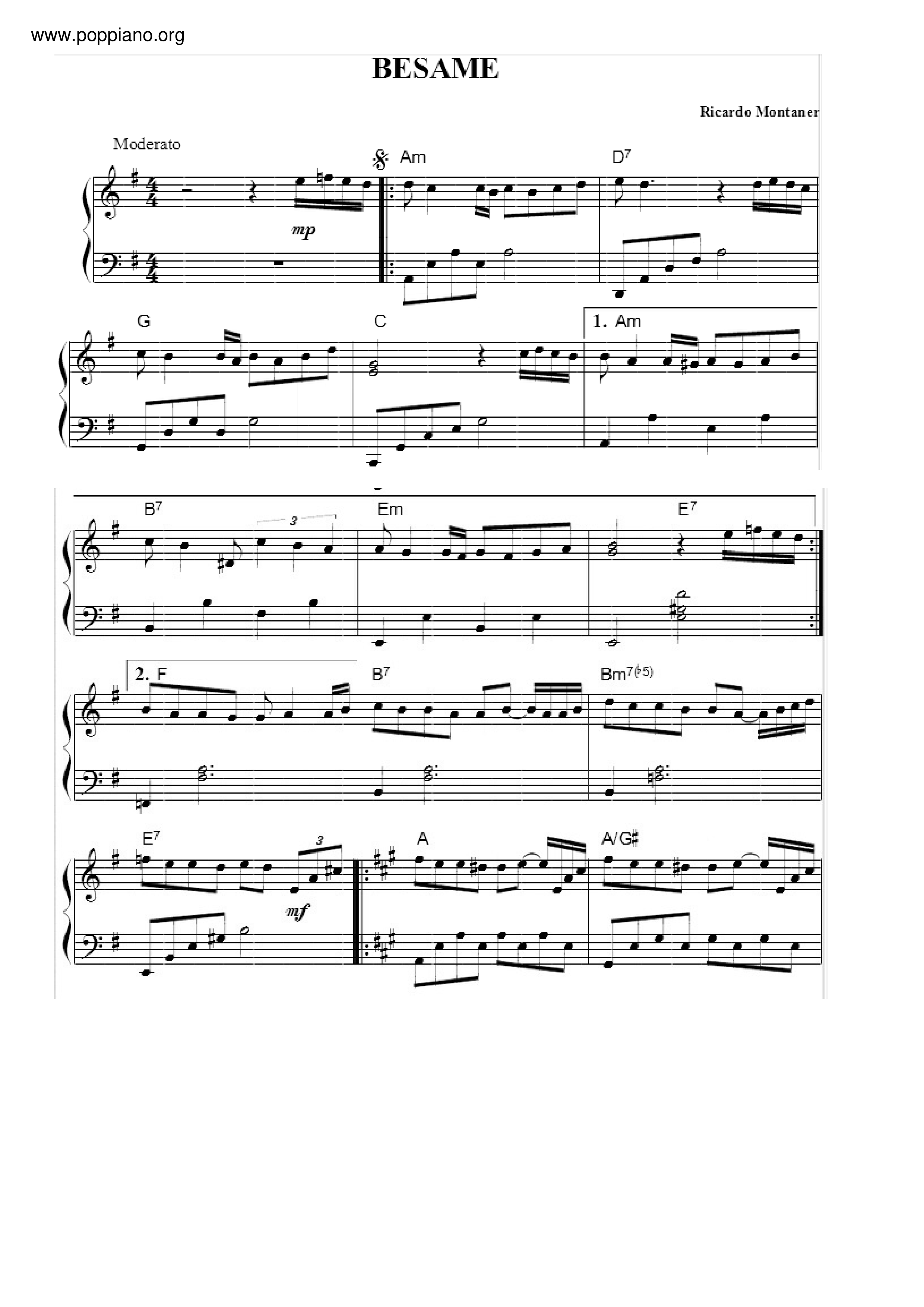 Besame Score