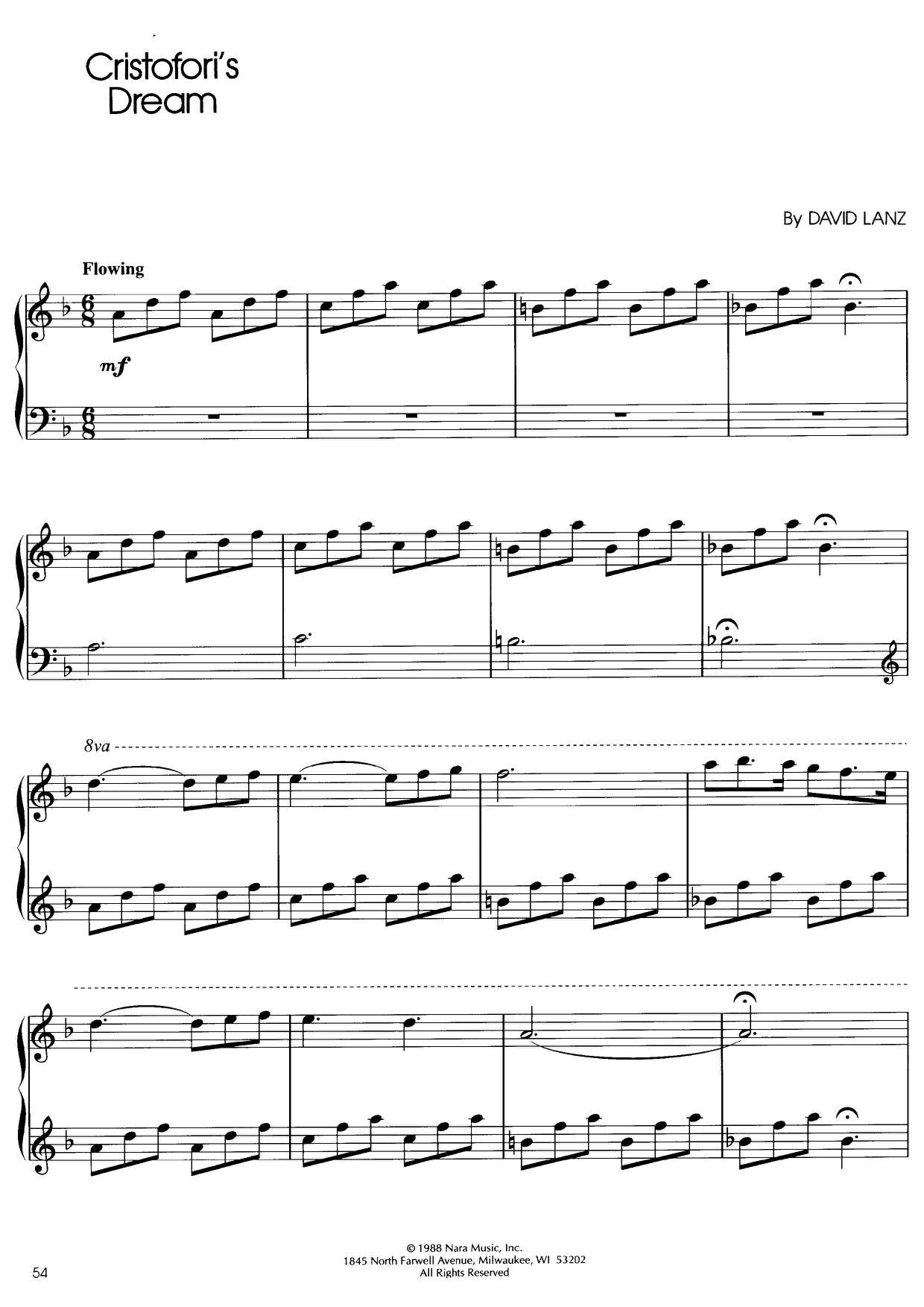 Cristofori's Dreamピアノ譜