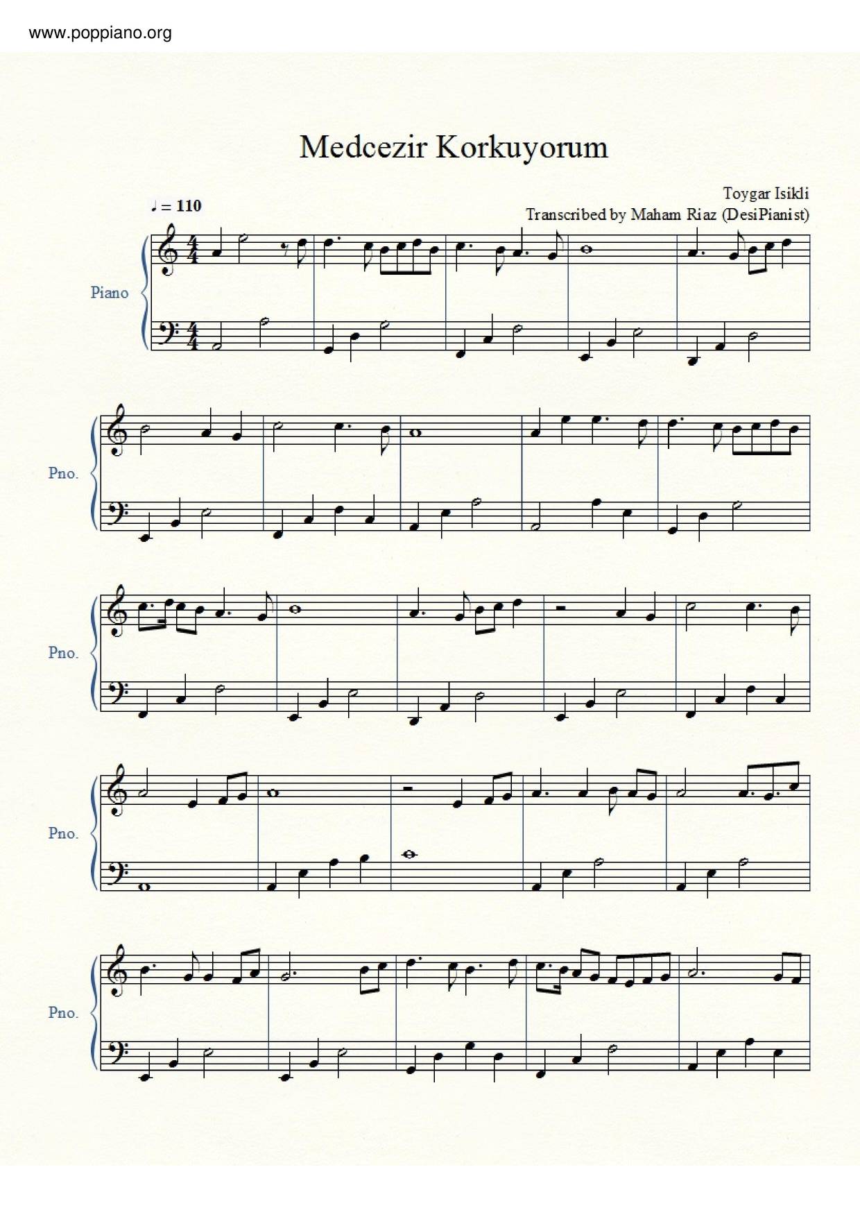 Medcezir Korkuyorum Score