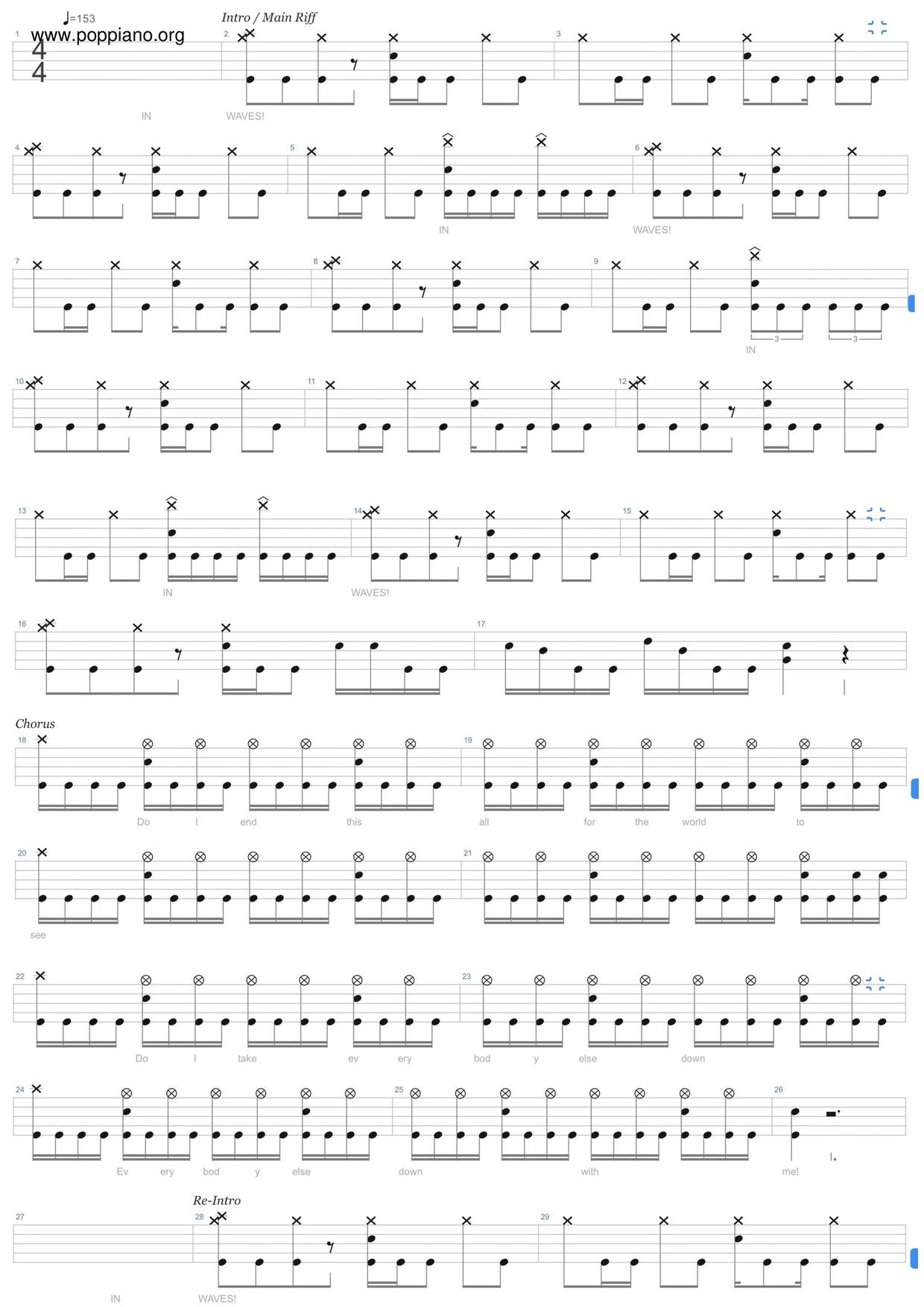 In Waves Score