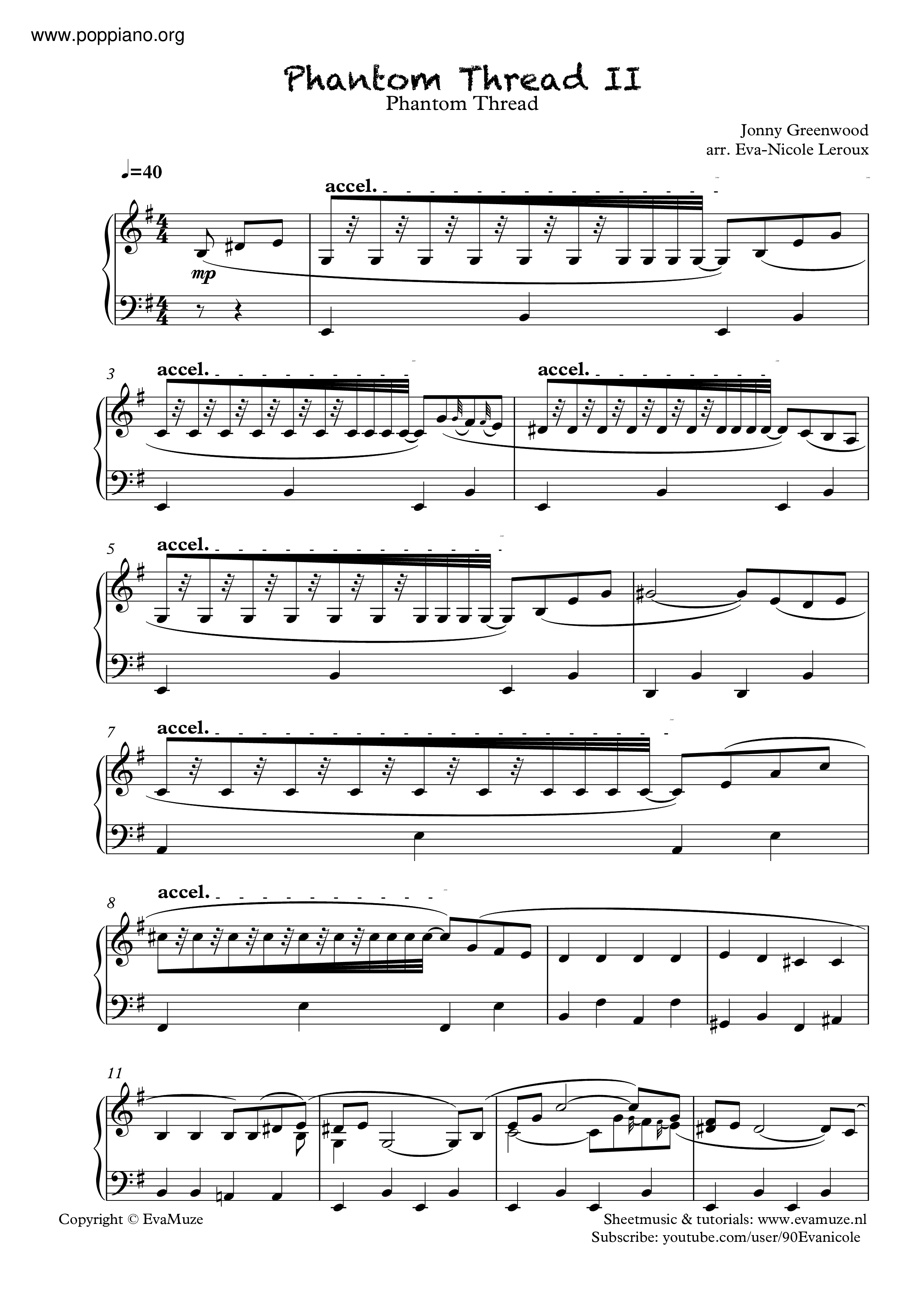 Phantom Thread Score