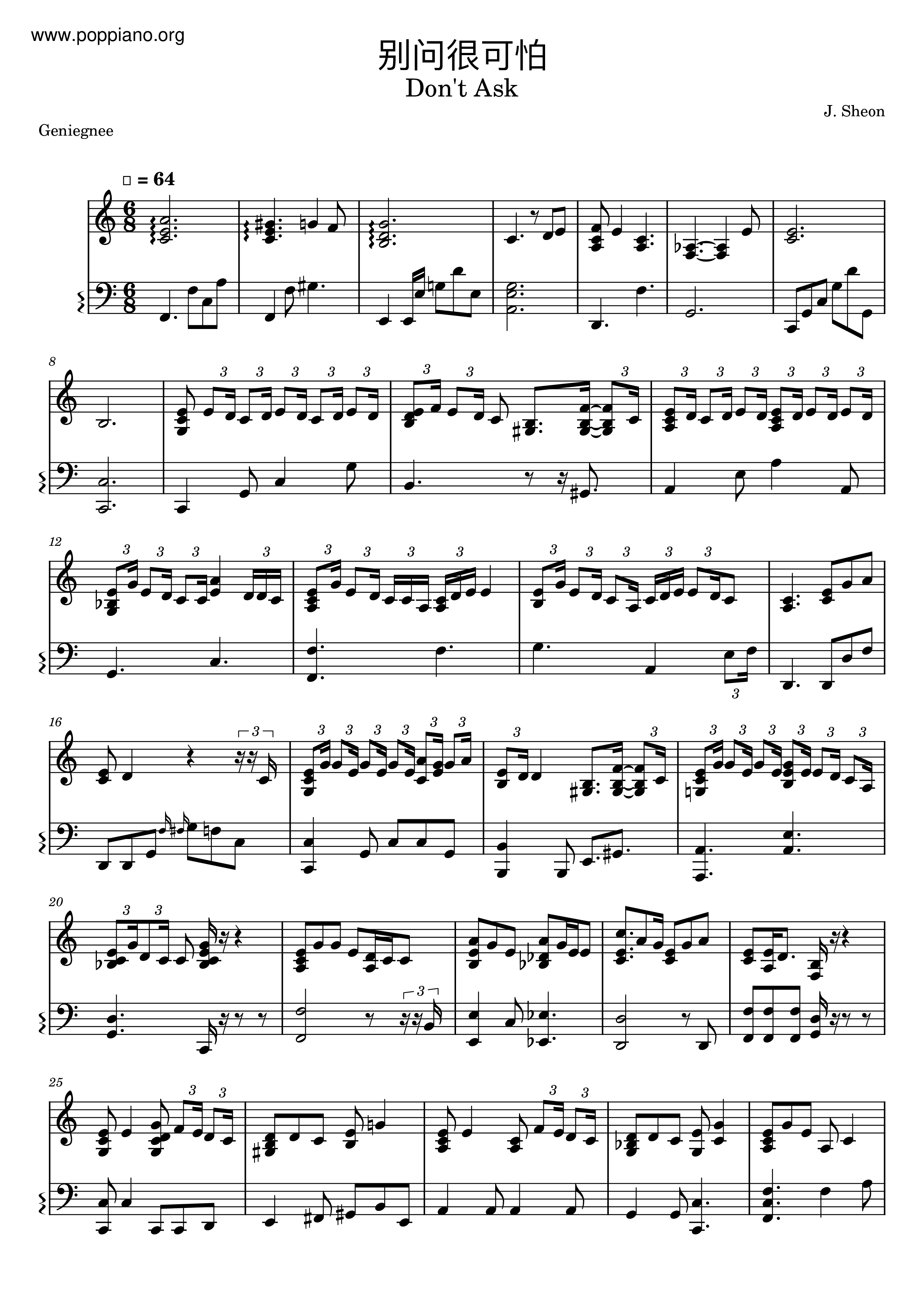 Don't Ask It's Scary Score