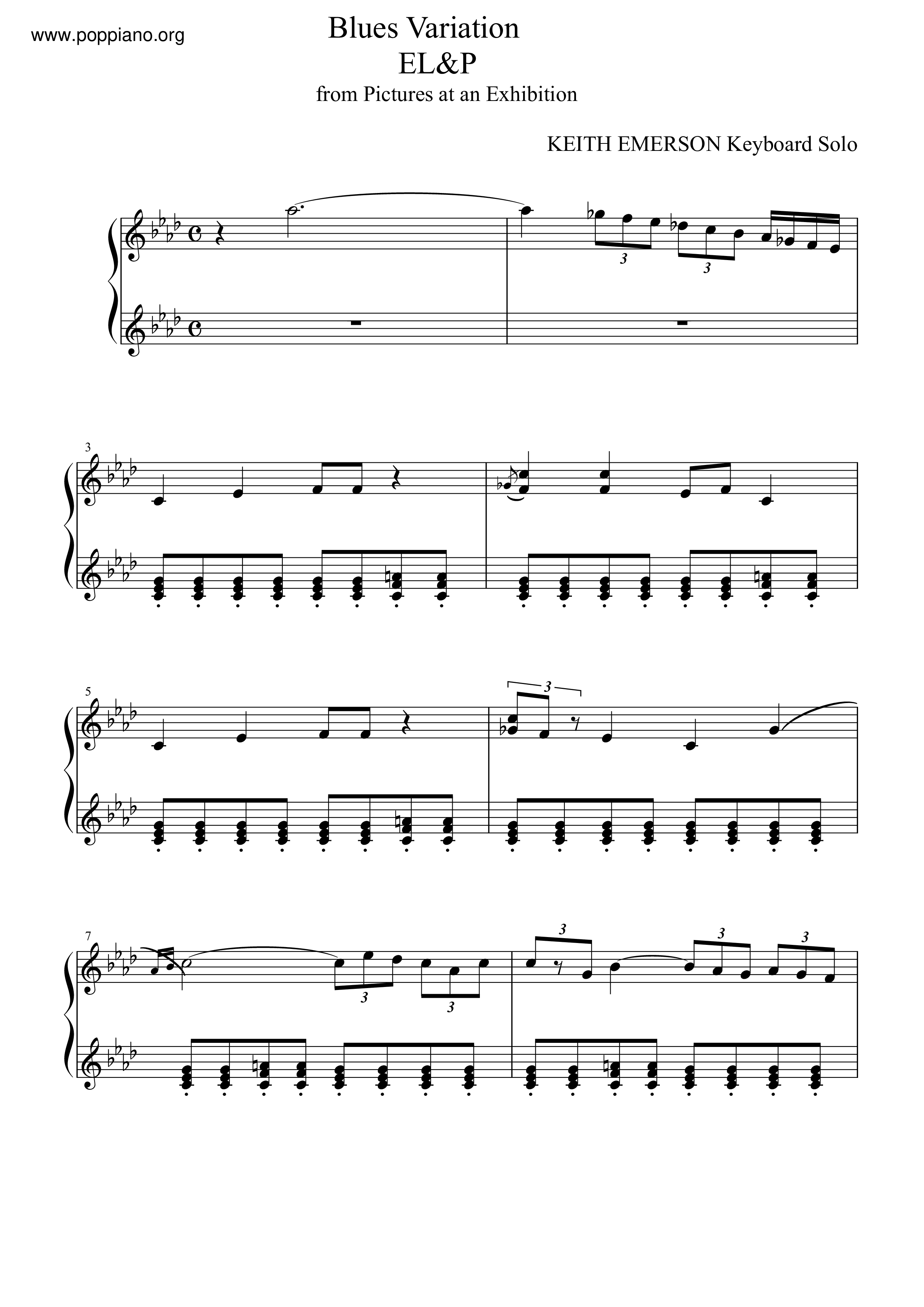 Blues Variationピアノ譜