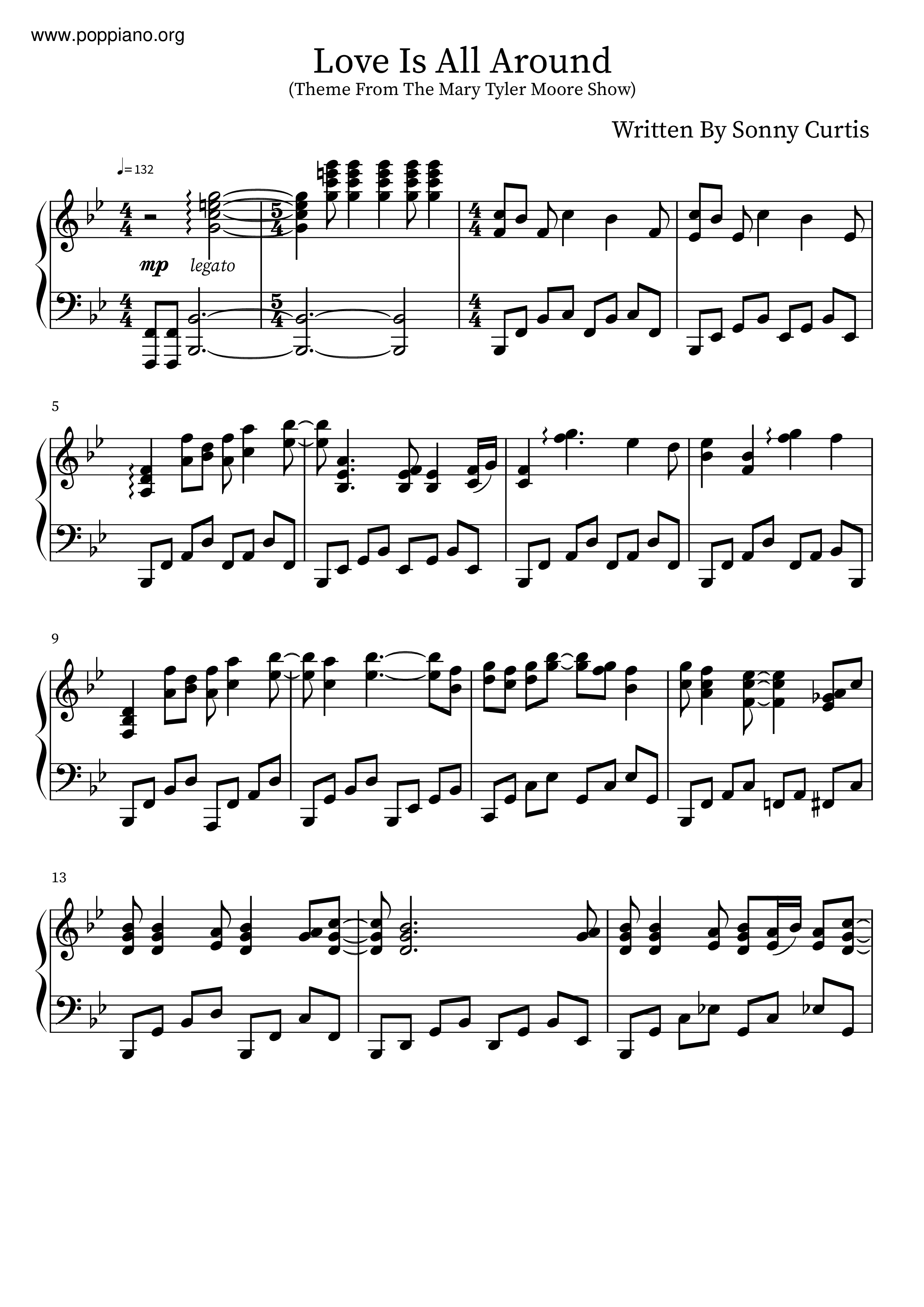 Love Is All Around Score