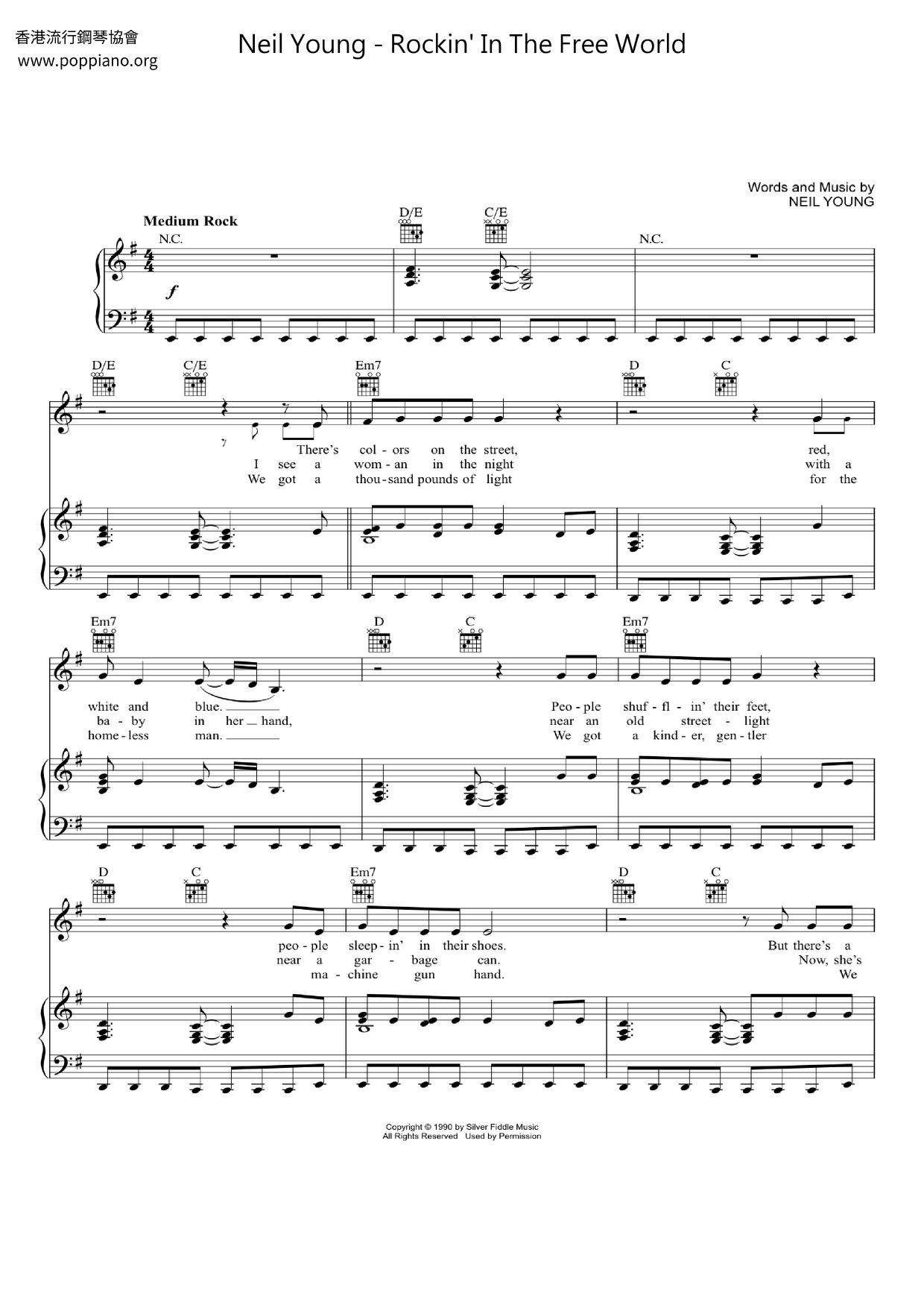 Rockin' in the Free World Score
