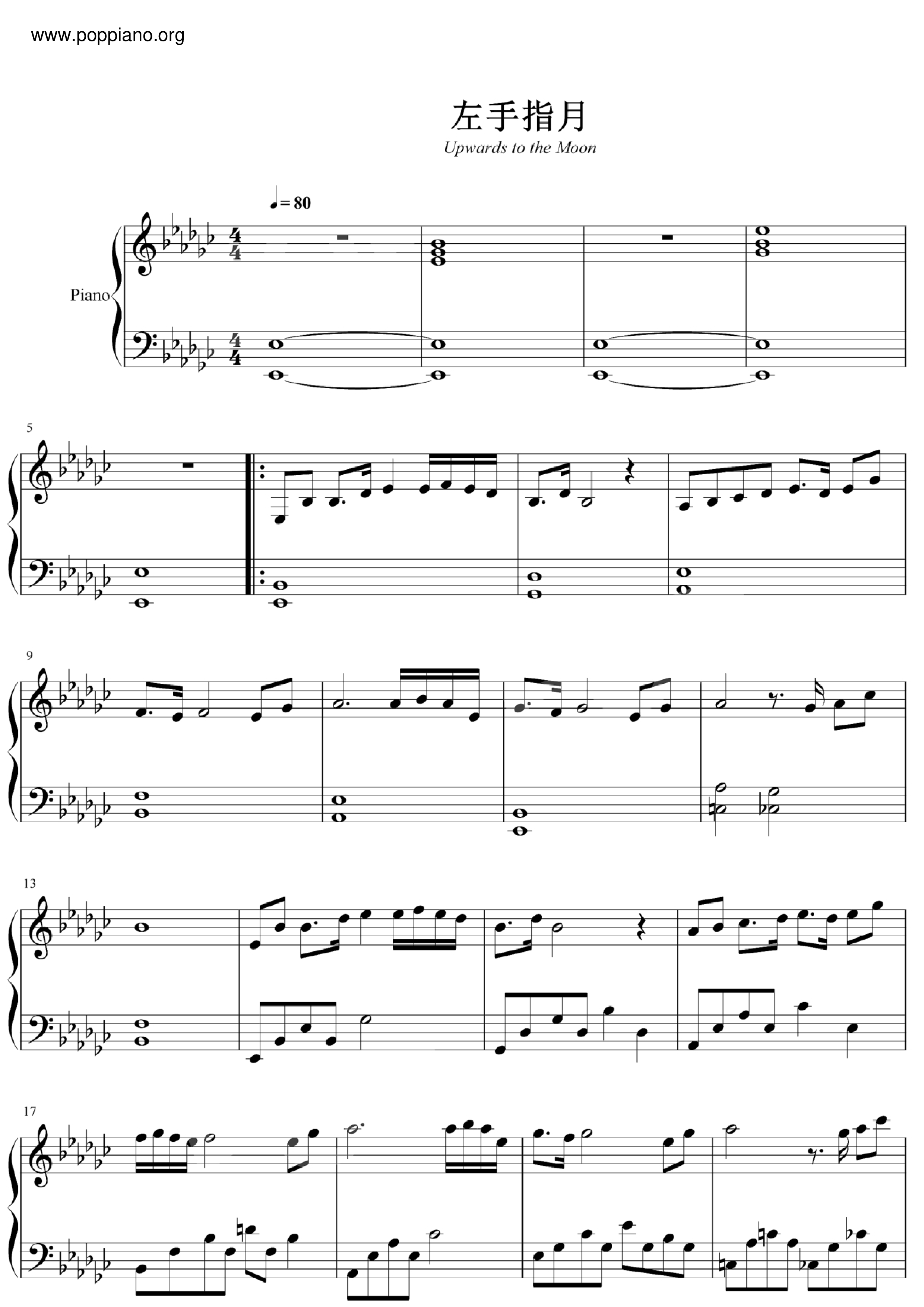 Left Finger Moon Score