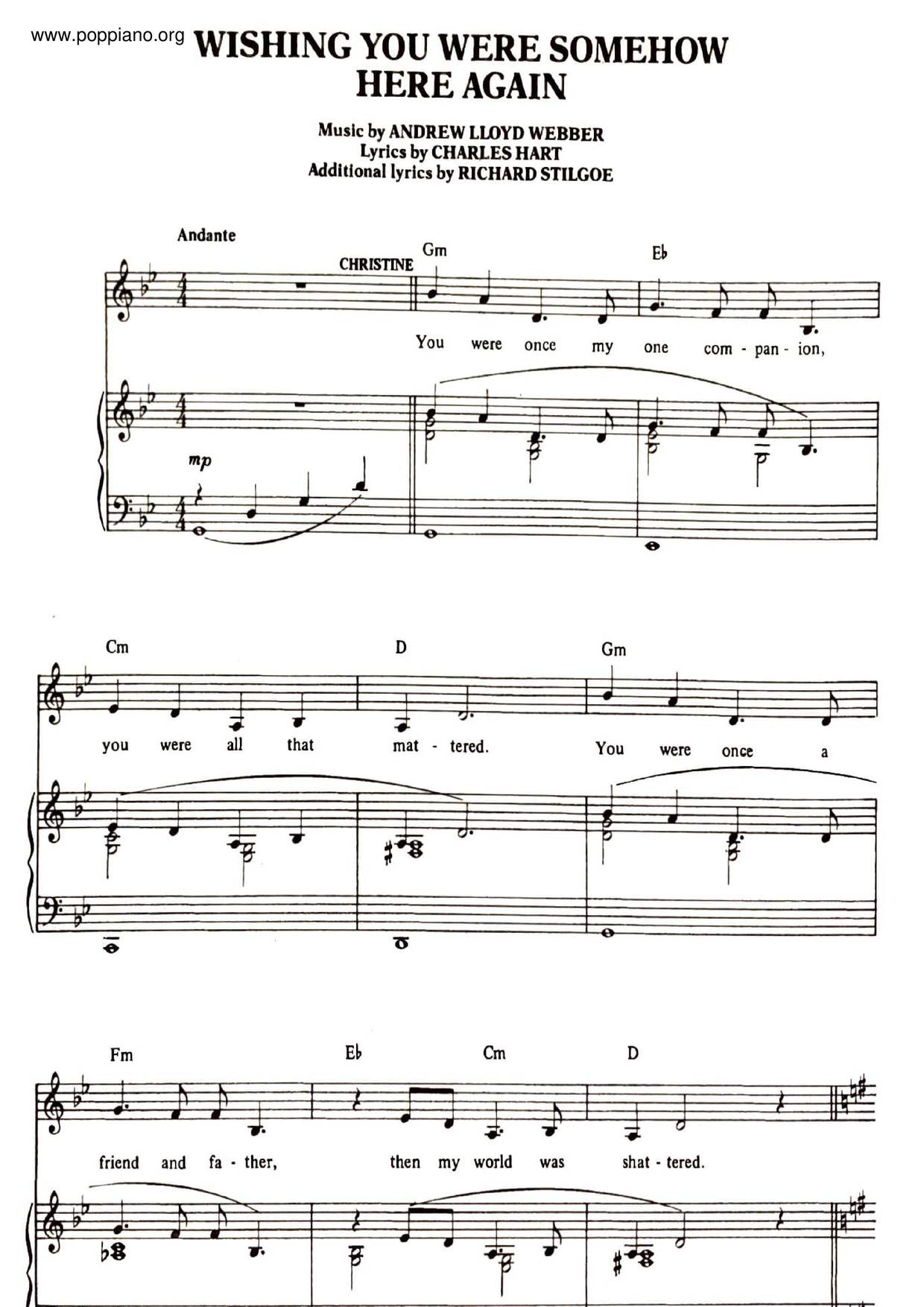 The Phantom Of The Opera Score