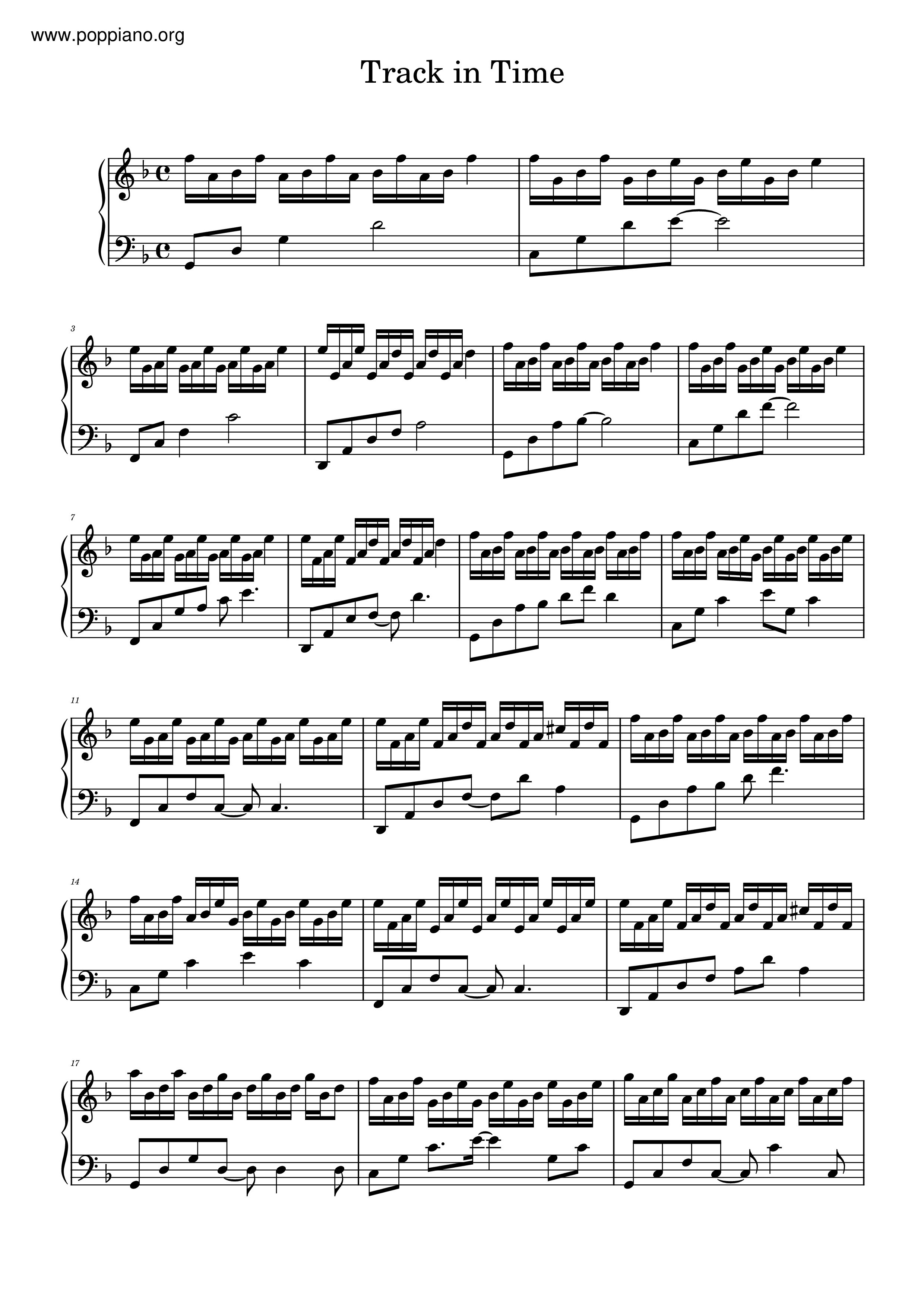 Track In Time Score