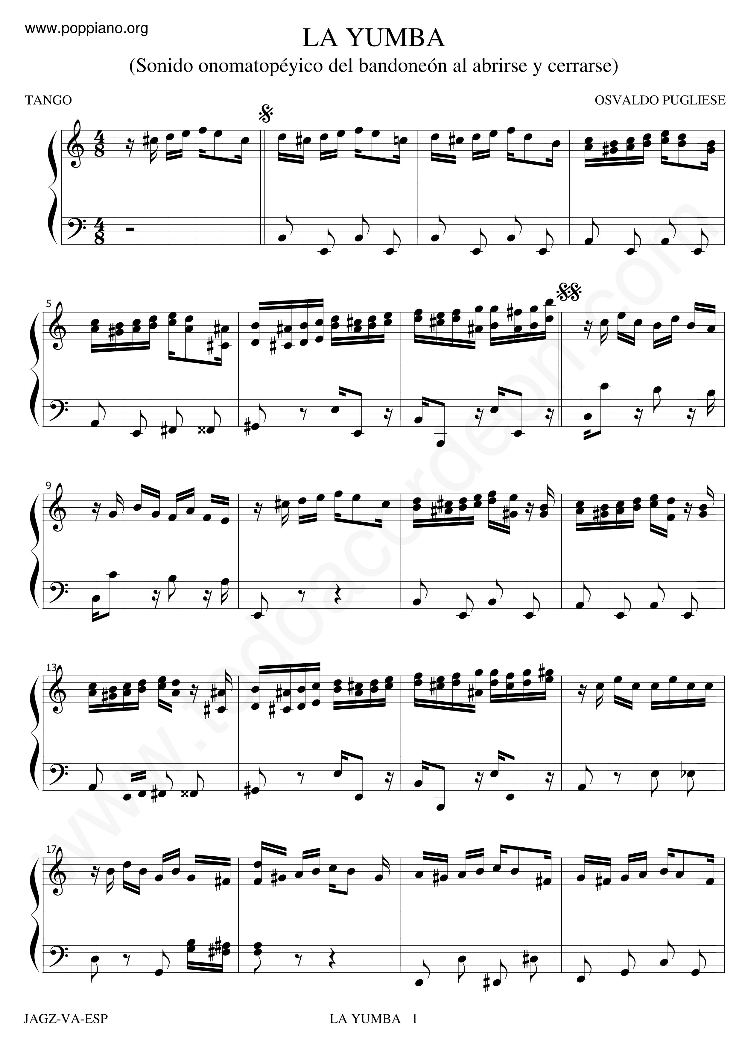 La Yumba琴譜
