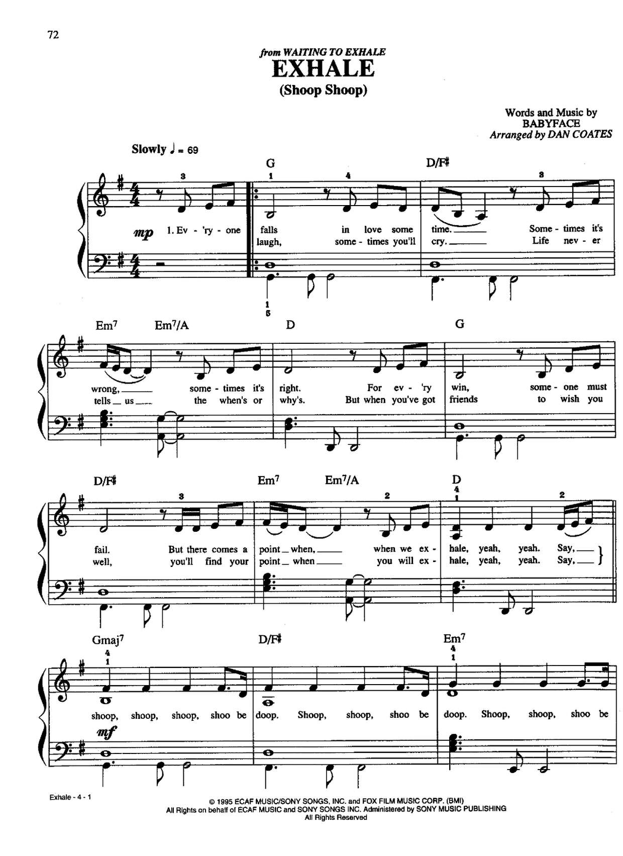 Waiting To Exhale - Exhale (Shoop Shoop) Score