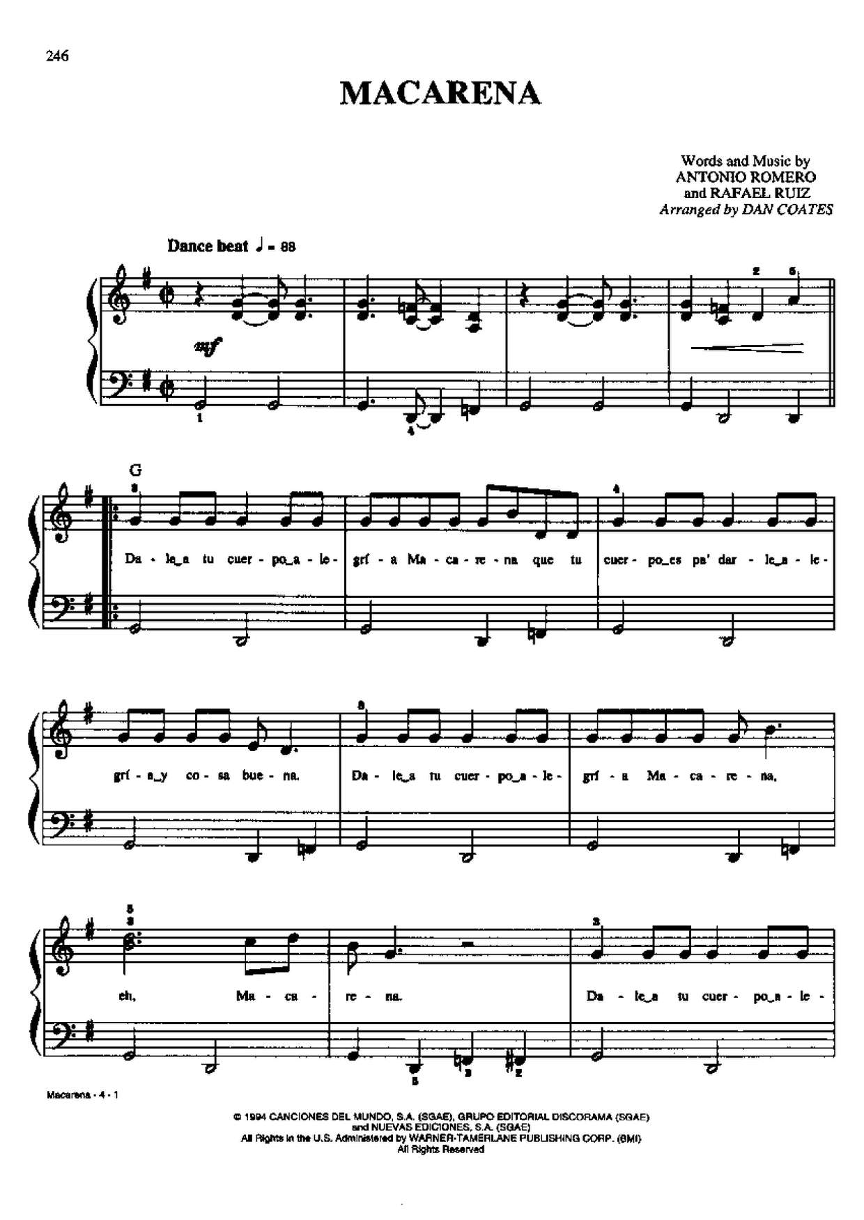 Macarena Score
