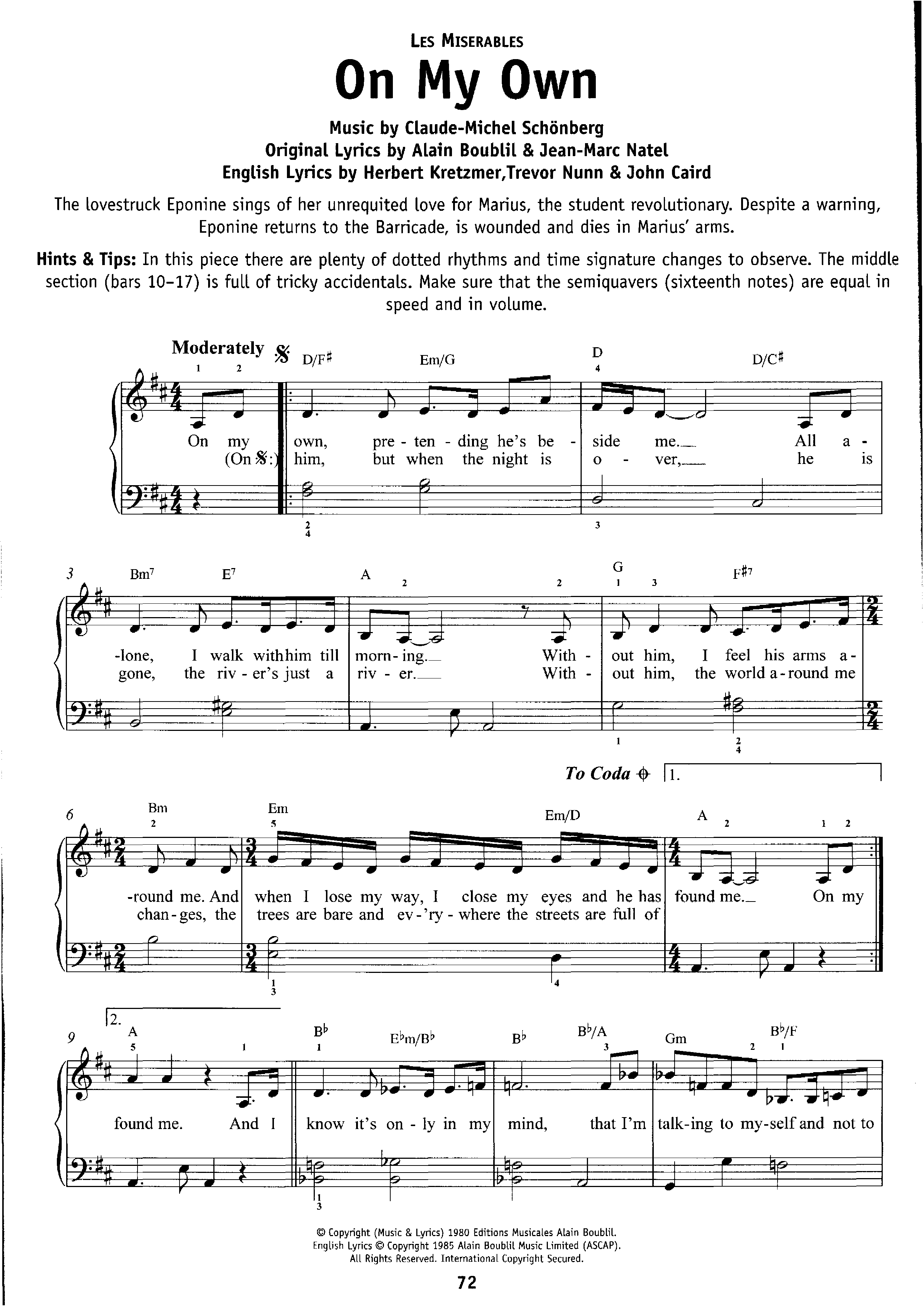 Les Miserables
On My Own Score