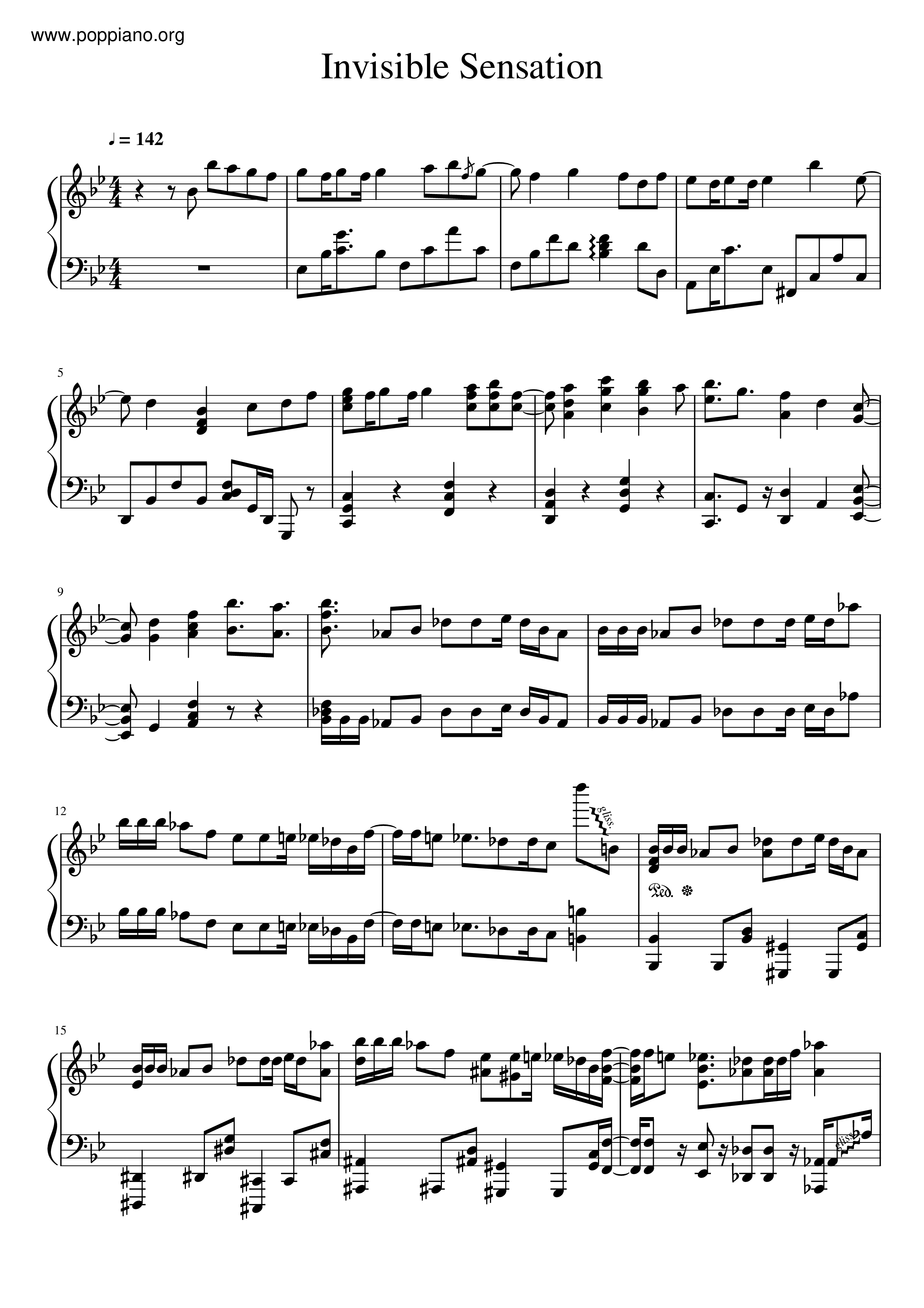 ☆Unison Square Garden - Invisible Sensation ピアノ譜pdf- POPPIANO