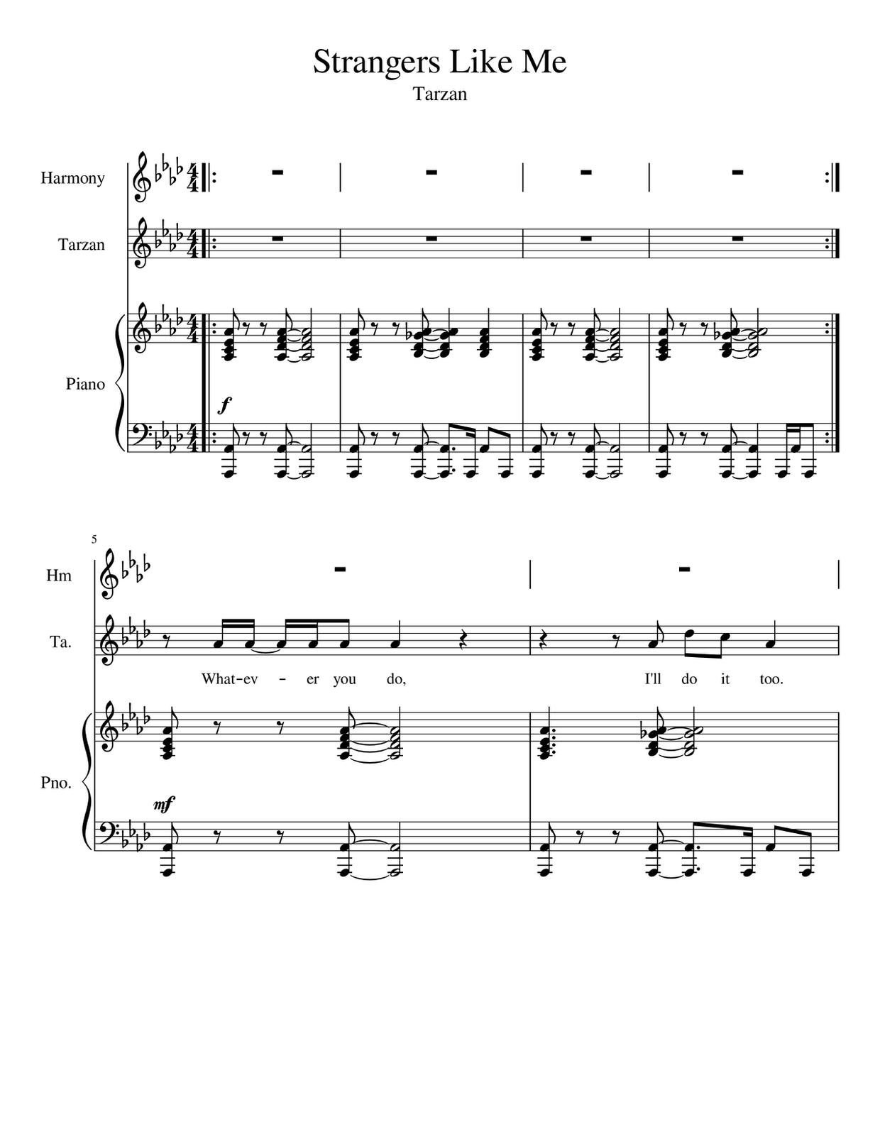 Strangers Like Me - From "Tarzan"琴譜