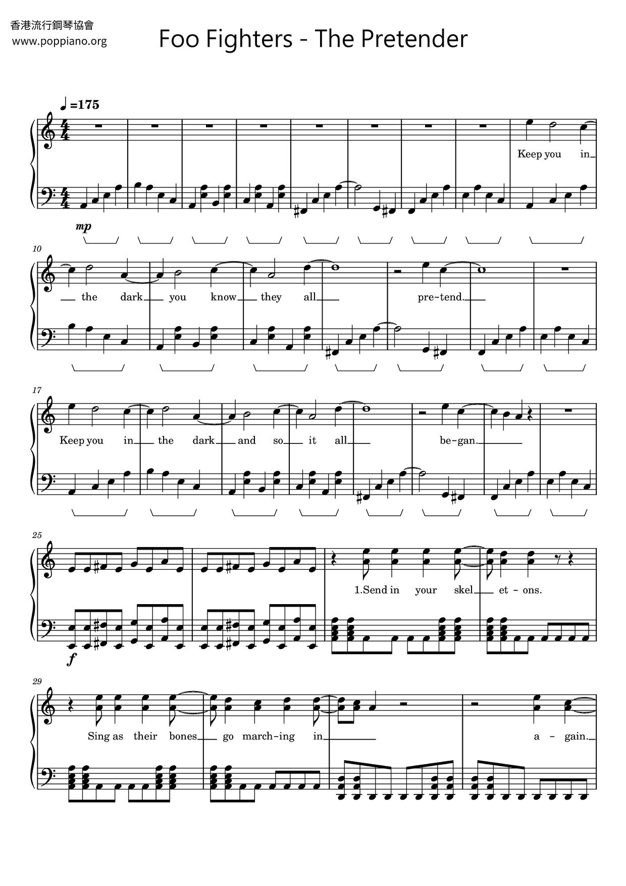 The Pretender琴谱