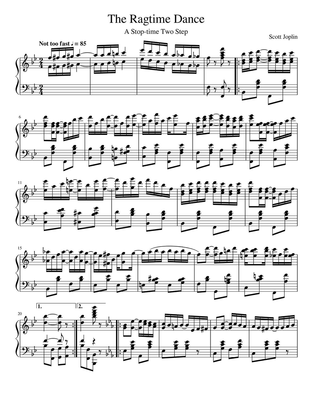 The Ragtime Dance Score