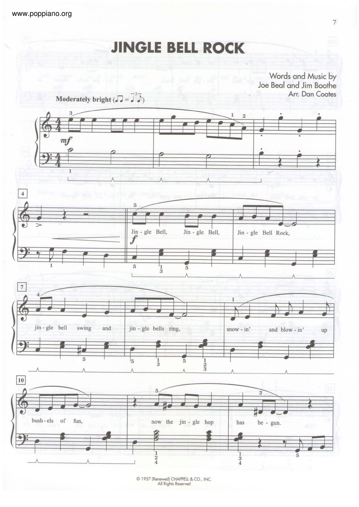 Jingle Bell Rockピアノ譜