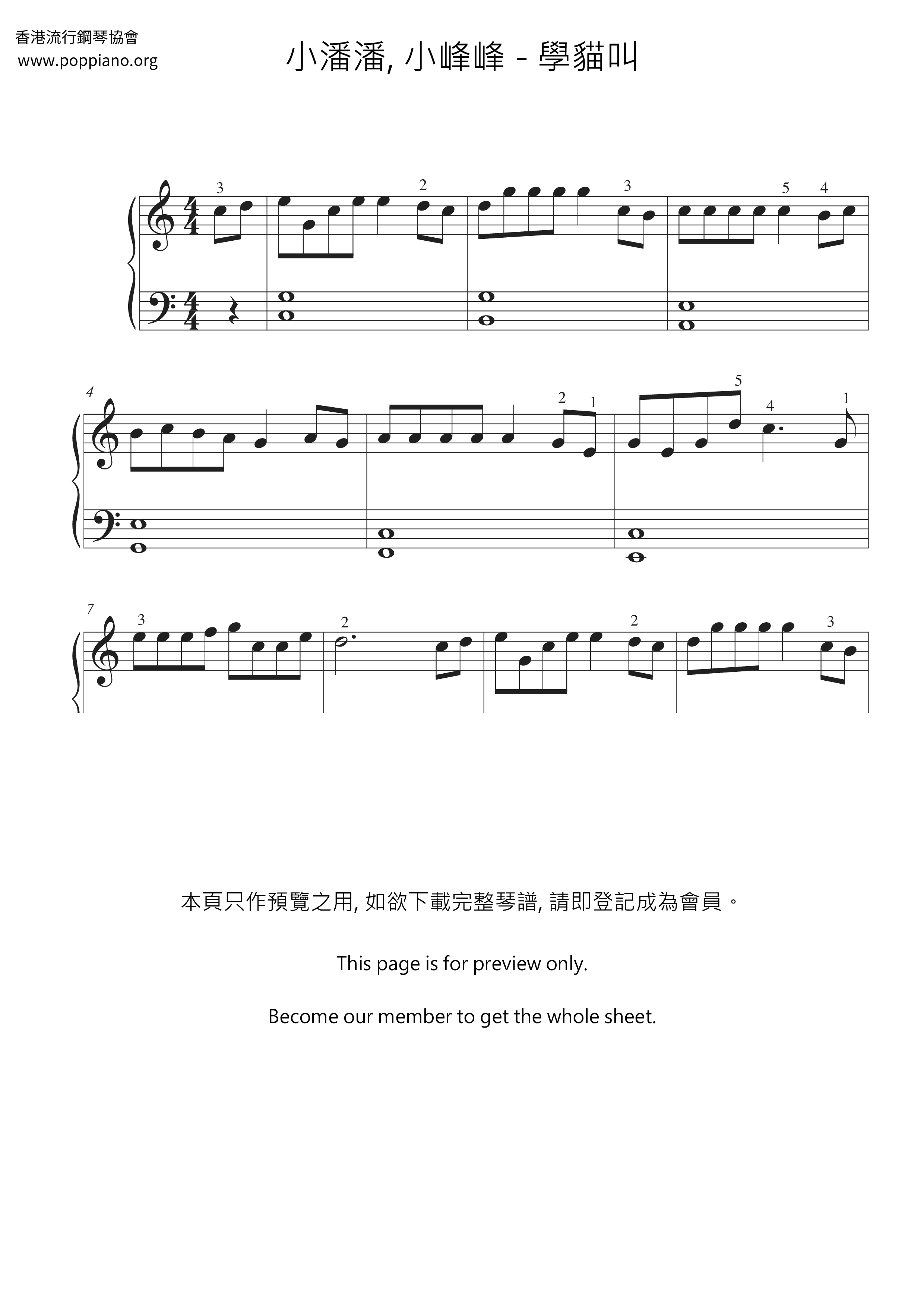 学猫叫琴谱
